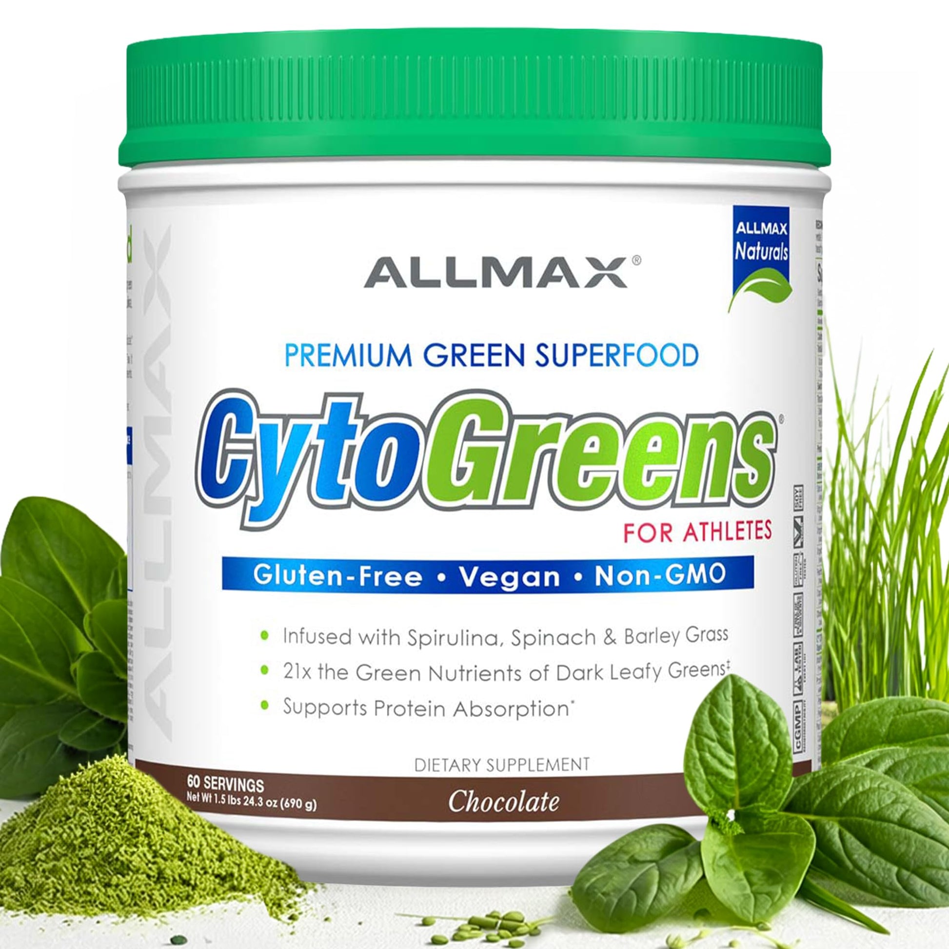 ALLMAX CytoGreens Super Greens Powder, 24.3 oz