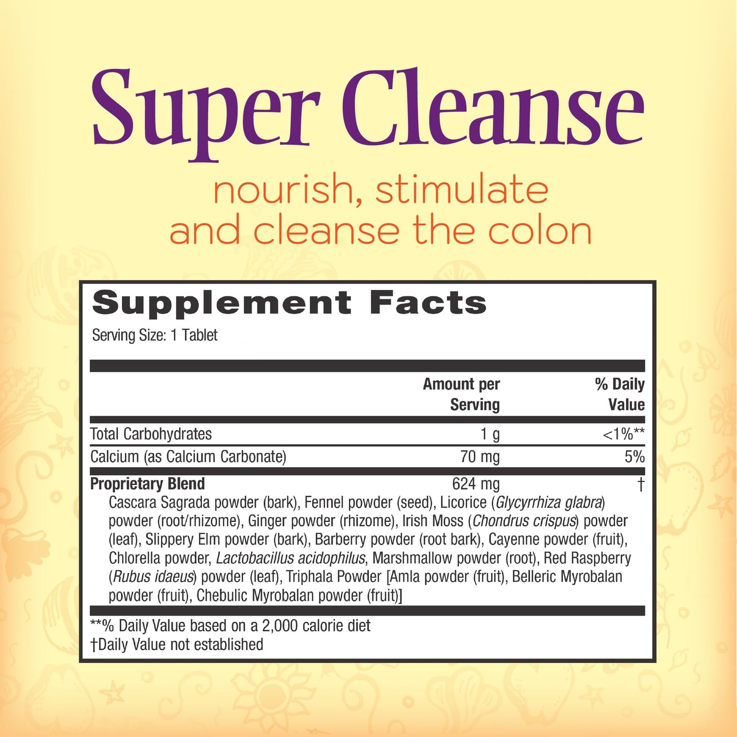 Nature's Secret Super Cleanse Extra Strength Colon Cleanse with 14 Herbs & Probiotic Support, 200 Tablets