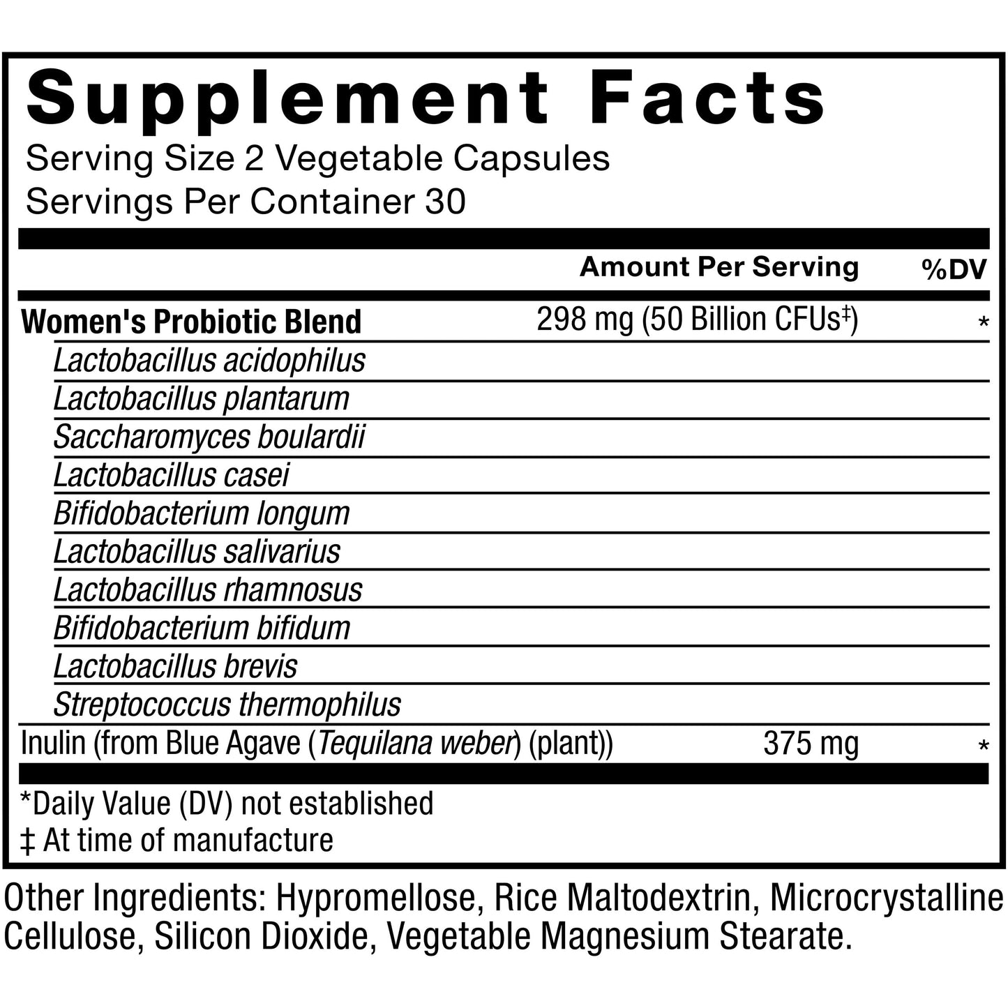 Force Factor Probiotic for Women 50 Billion CFU Capsule, 60 Count