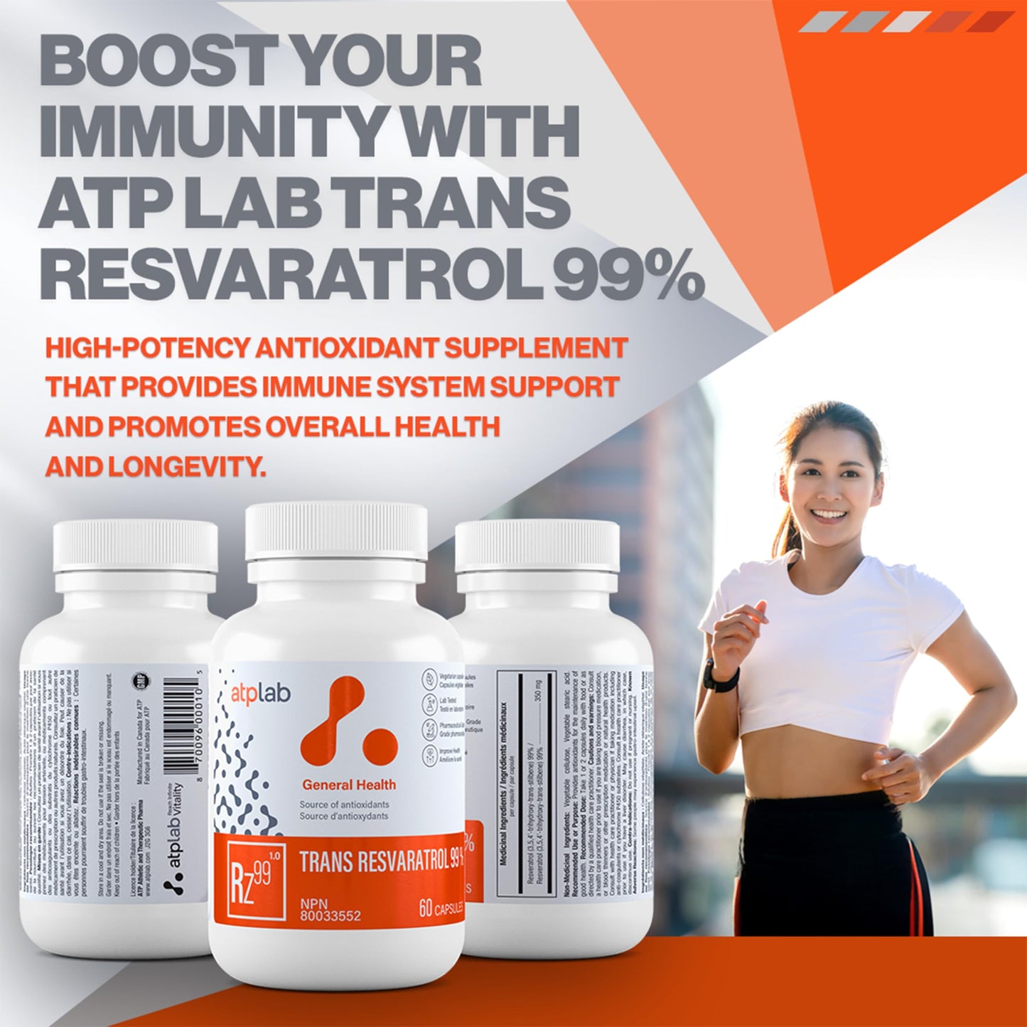 ATP LAB Trans Resveratrol 60 Capsules