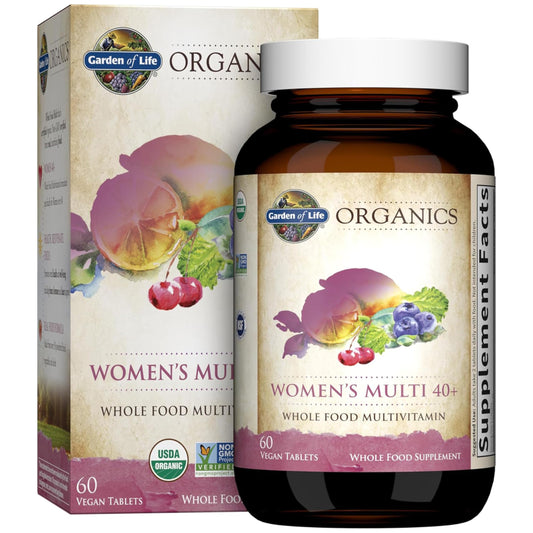 Garden of Life Organics Vitamins for Women 40+ 60 Tablets