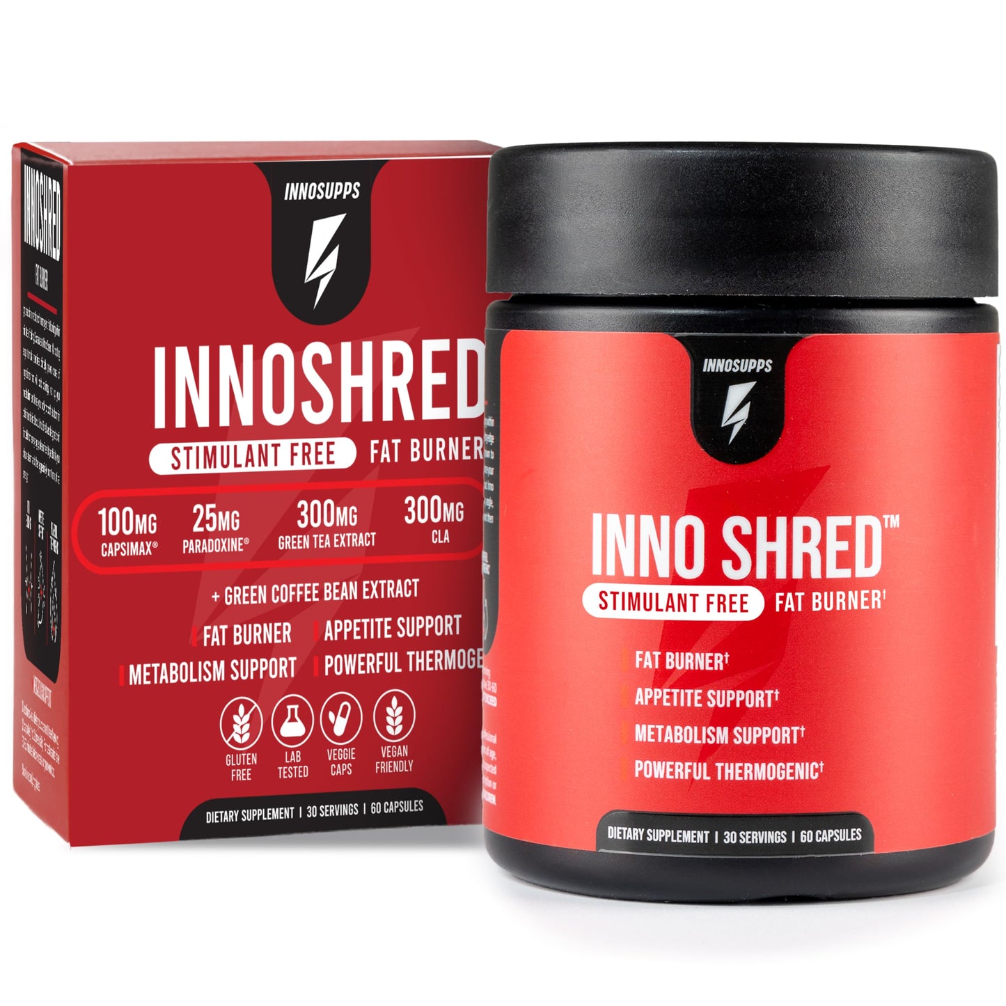 InnoSupps Inno Shred Stim Free Thermogenic Fat Burner Capsule 60