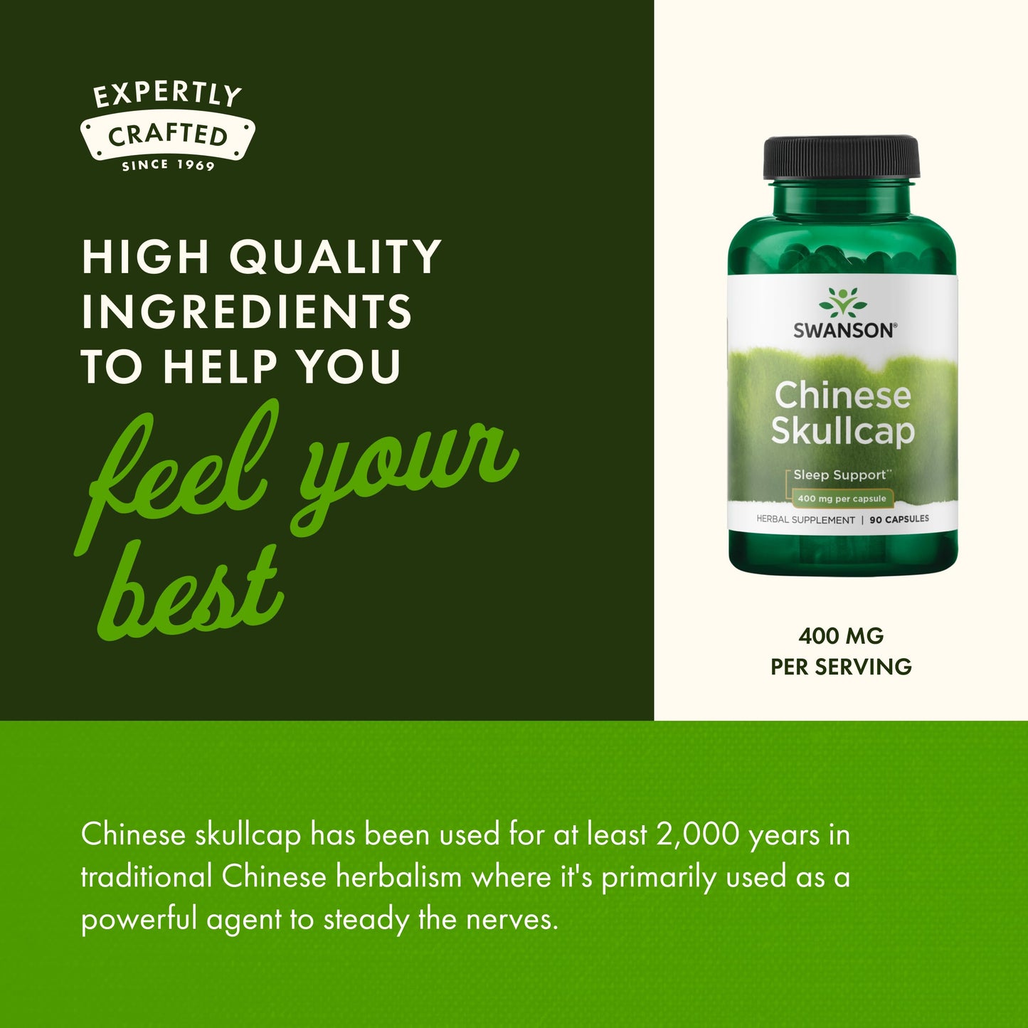 Swanson Chinese Skullcap Capsule 90 Capsules
