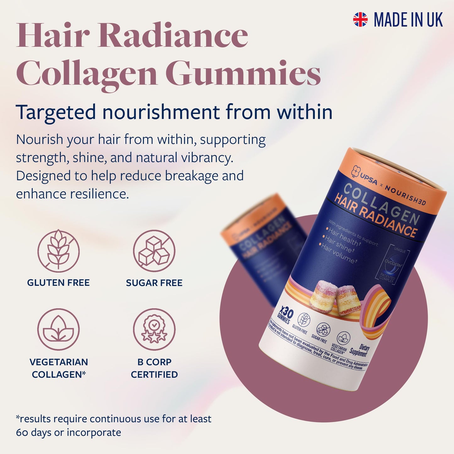 Upsa Nourished Collagen Gummies, 90 Count