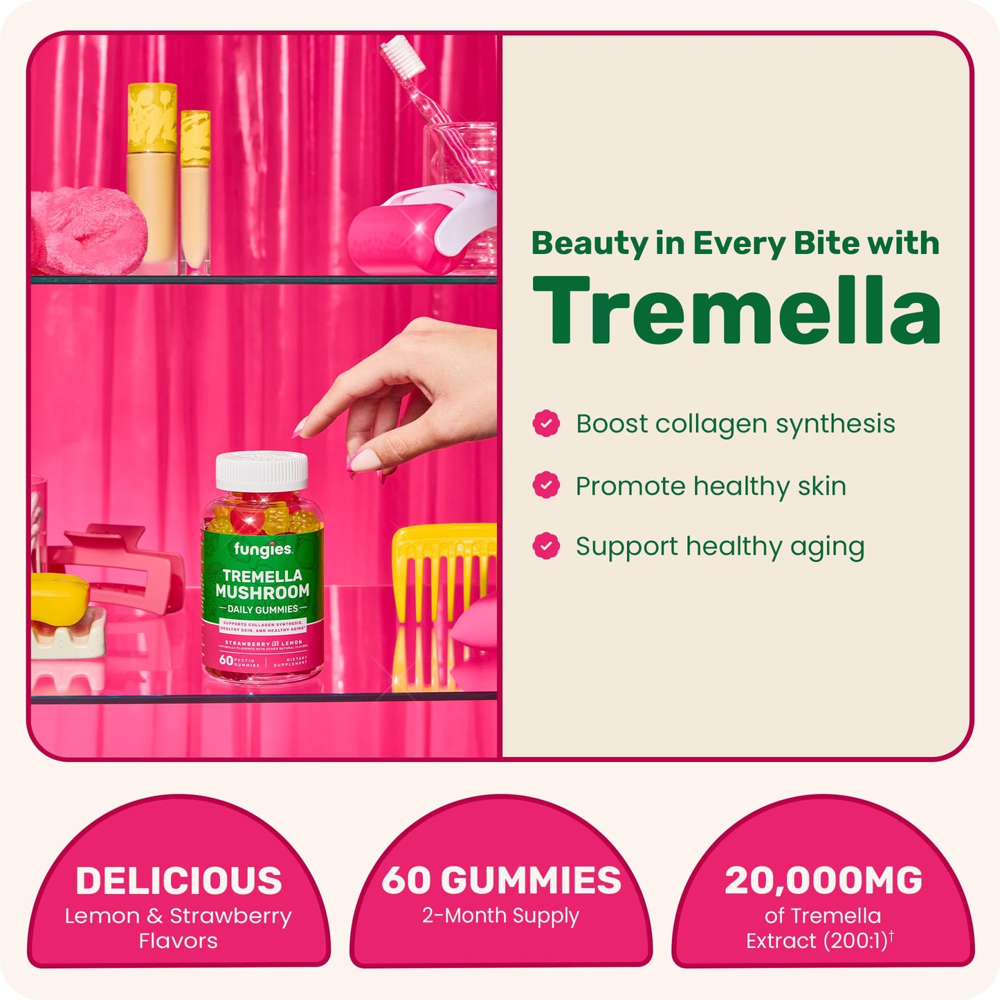 Fungies Tremella Mushroom Gummies 60 Count