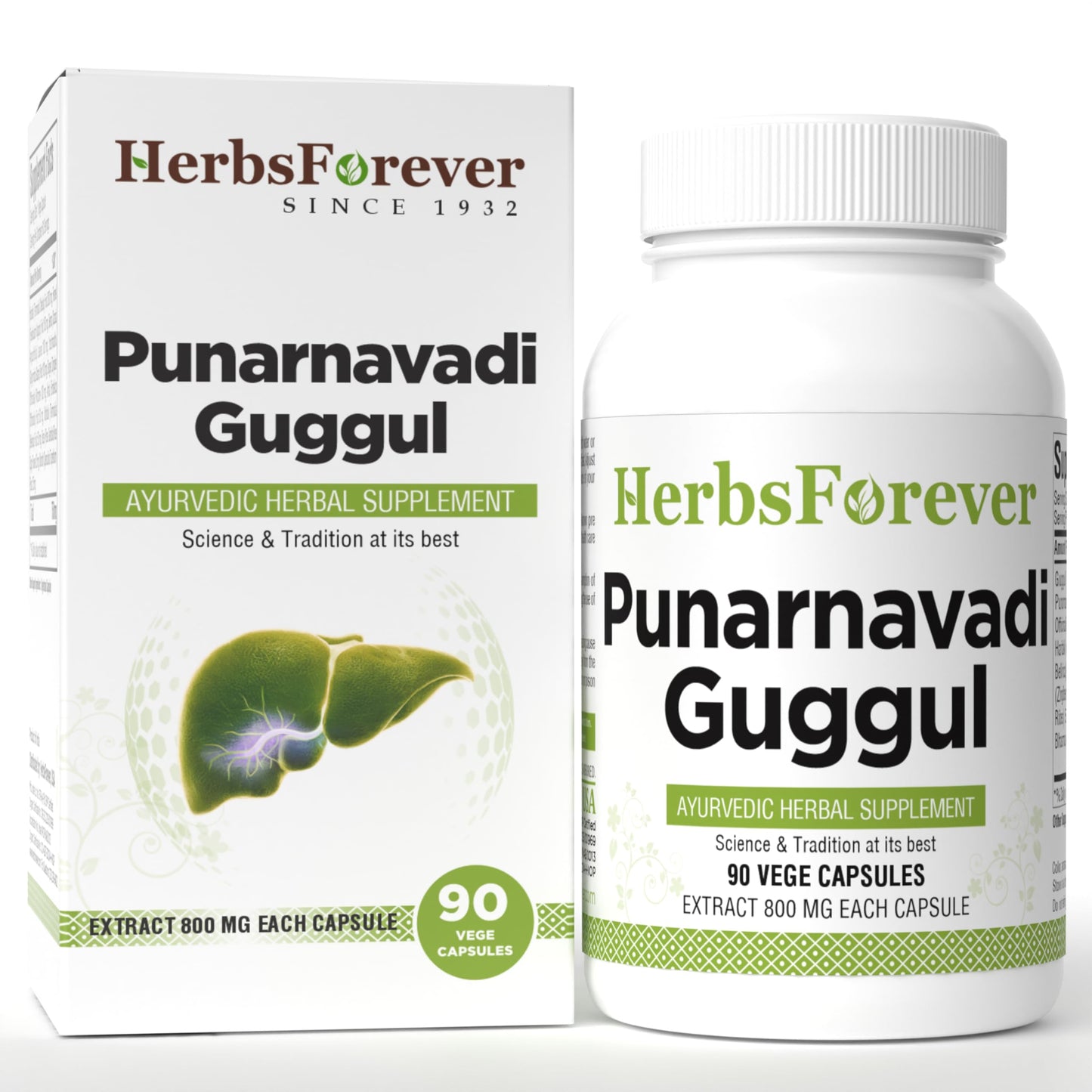 Herbsforever Punarnavadi Guggulu Capsules 90 Count
