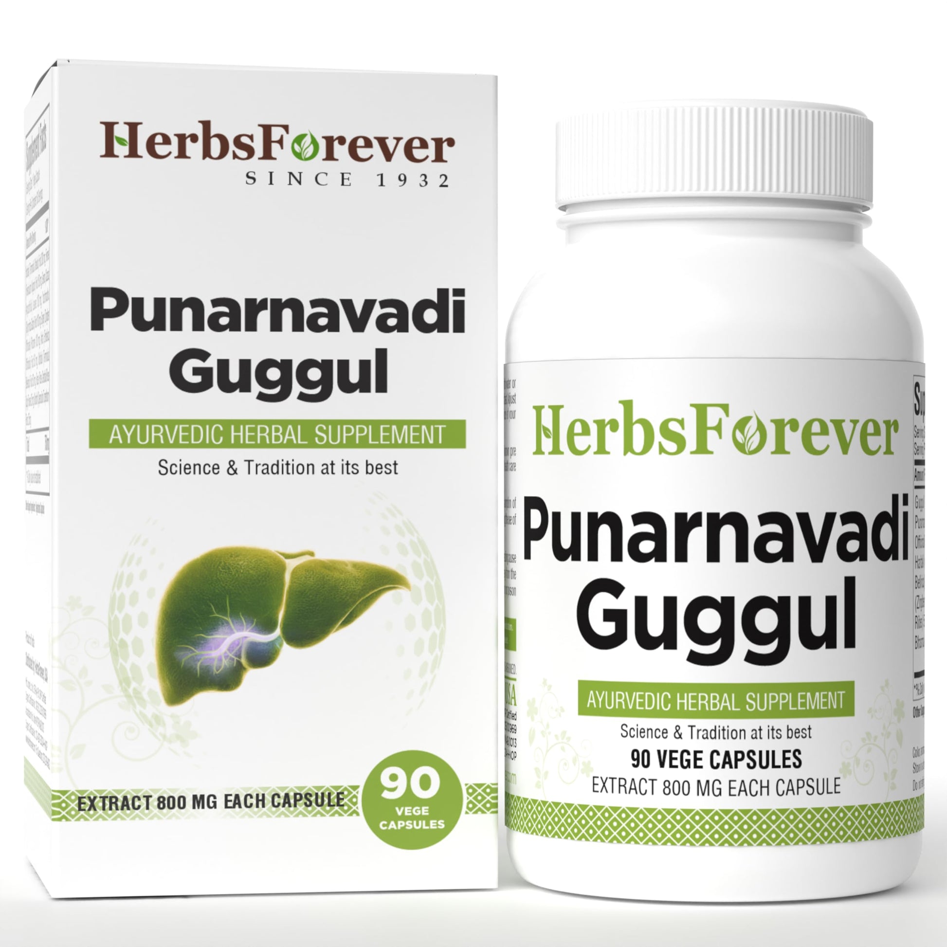 Herbsforever Punarnavadi Guggulu Capsules 90 Count