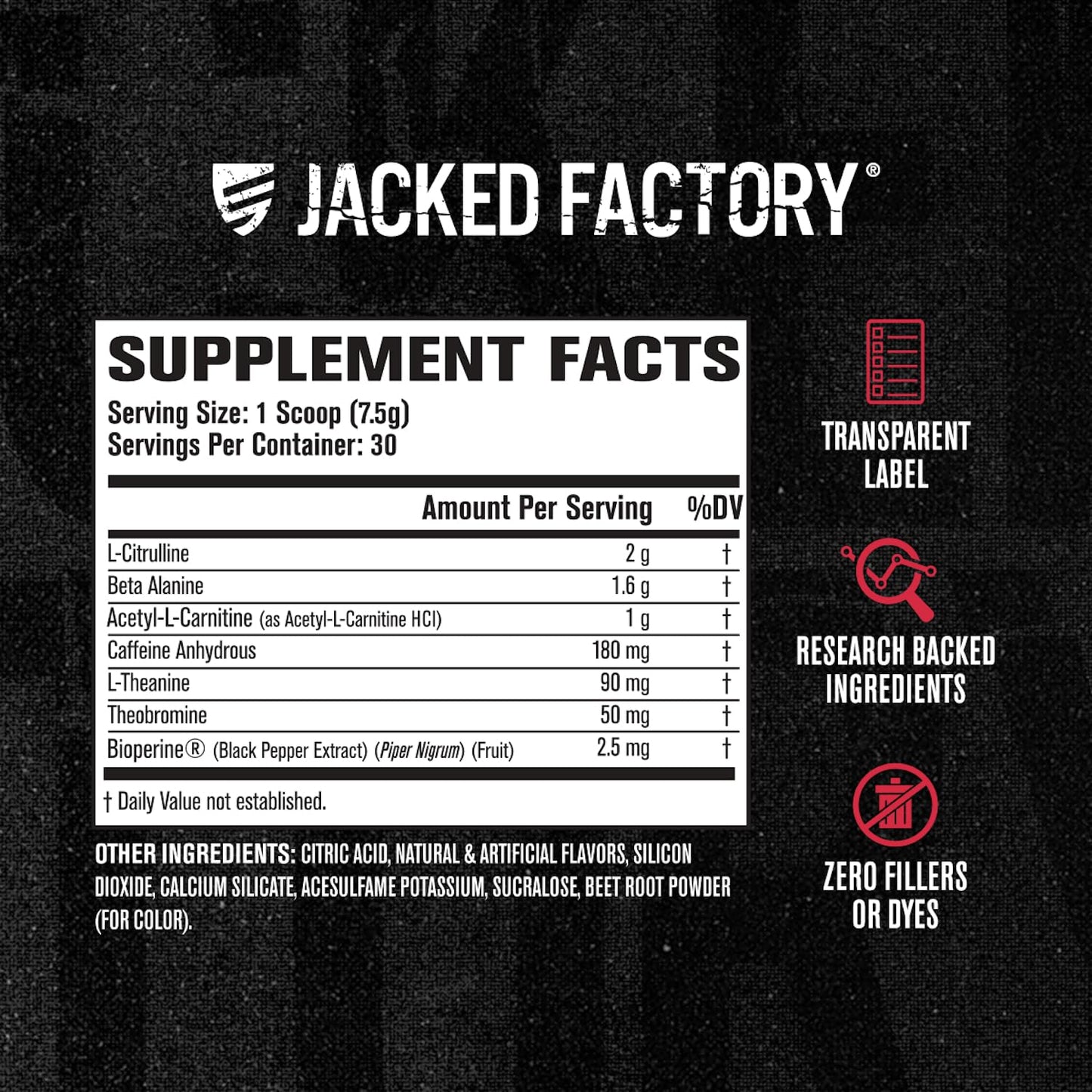 Jacked Factory NITROSURGE Shred Pre Workout Supplement Powder 7.62 Ounce