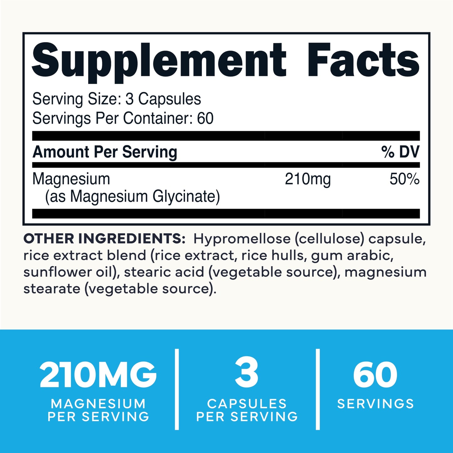 Type Zero Magnesium Glycinate (210mg) Capsule 180 Capsules