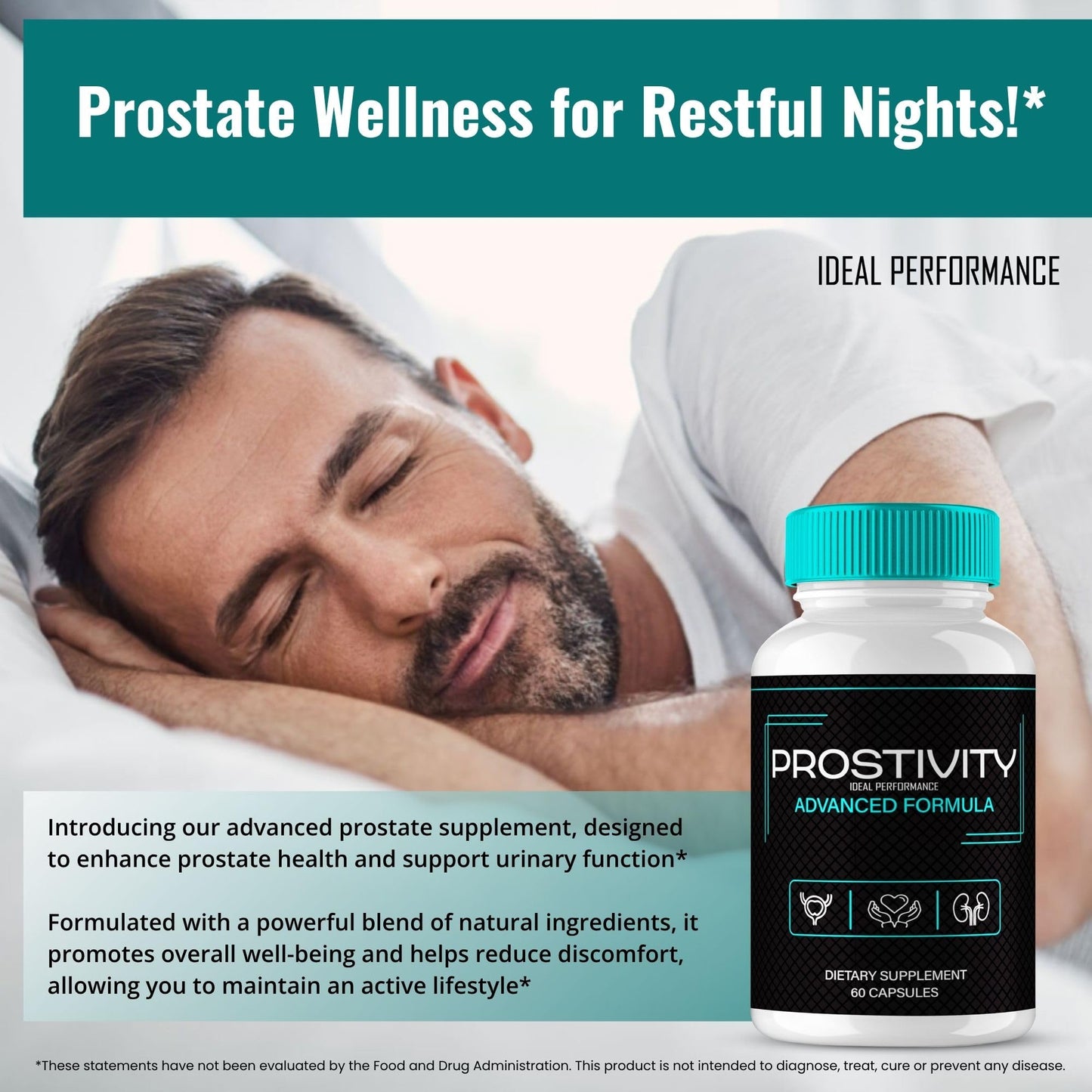 IDEAL PERFORMANCE Prostivity Prostate Health Supplements for Men Capsules 180