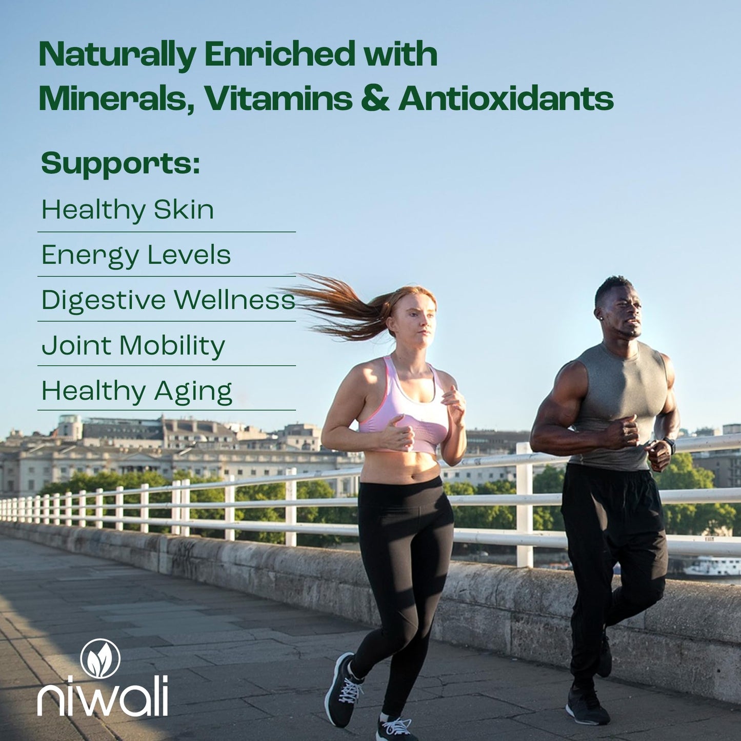 NIWALI Moringa Oleifera + Leaf Nutritional Supplement 90 Capsules