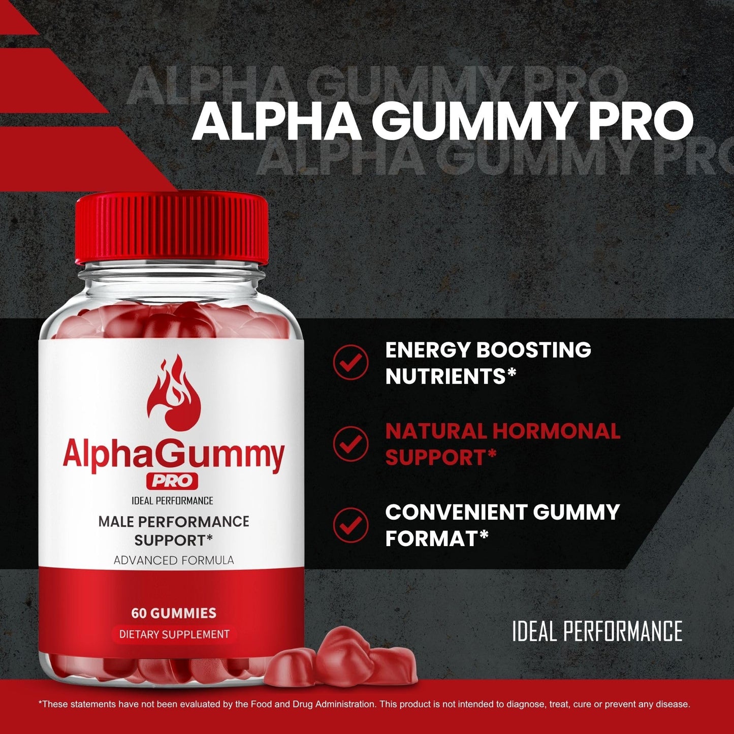 IDEAL PERFORMANCE AlphaGummy Pro Gummies, 180 Count