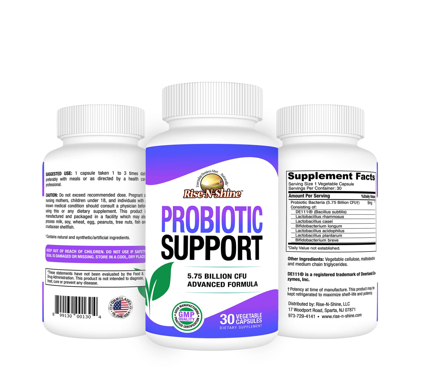 Rise-N-Shine Probiotics for Women and Men 30 Capsules