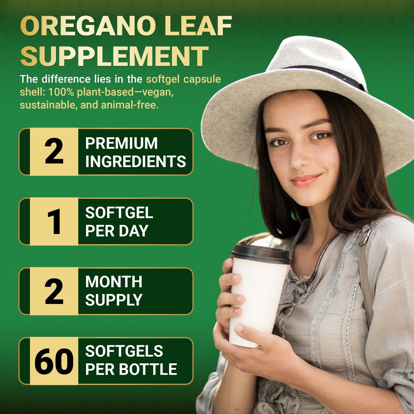 Penhoment 550 mg Oil of Oregano with Black Seed Oil Softgel, 60 Softgels