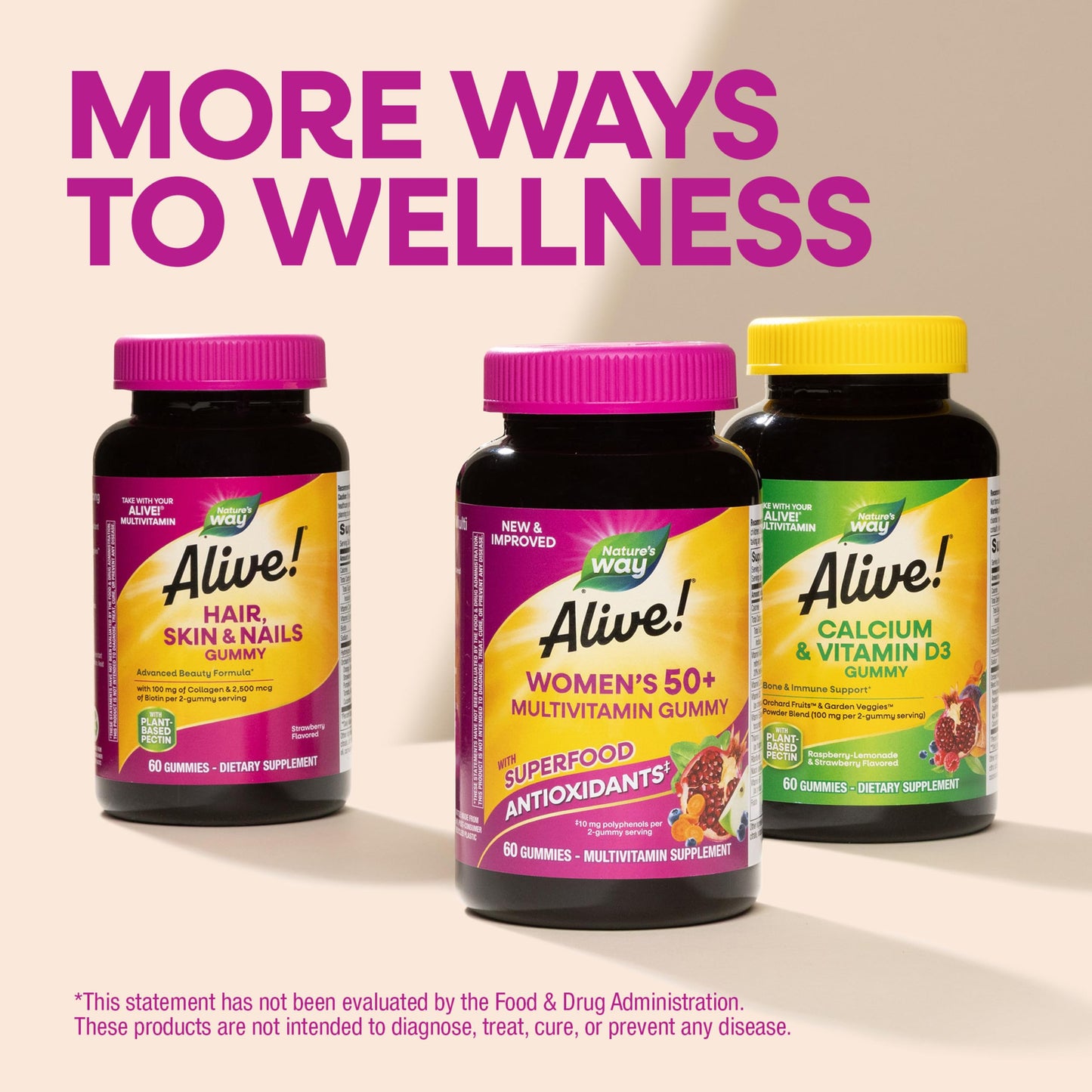 Nature's Way Alive! Women's 50 Plus Multivitamin Gummy, 150 Count