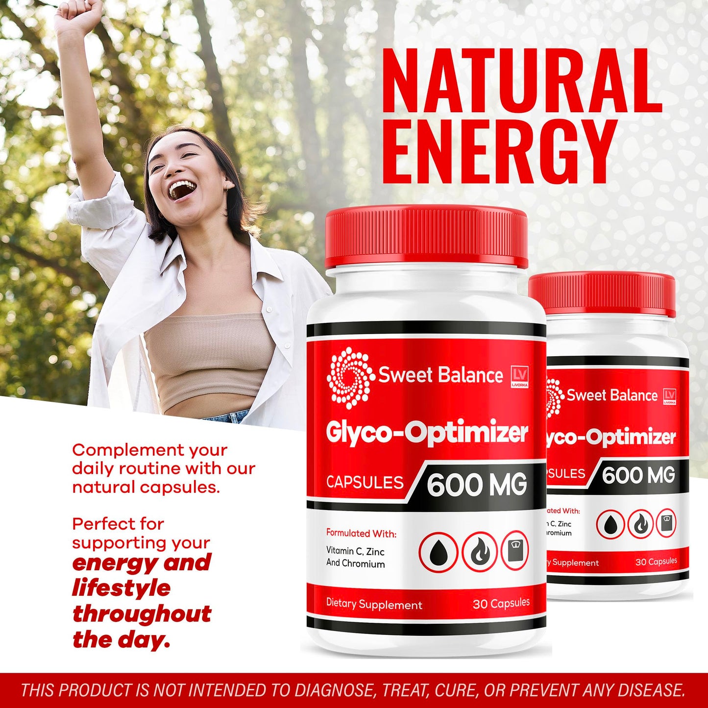 LIVORKA Sweet Balance Glyco Optimizer Capsules, 60 Capsules