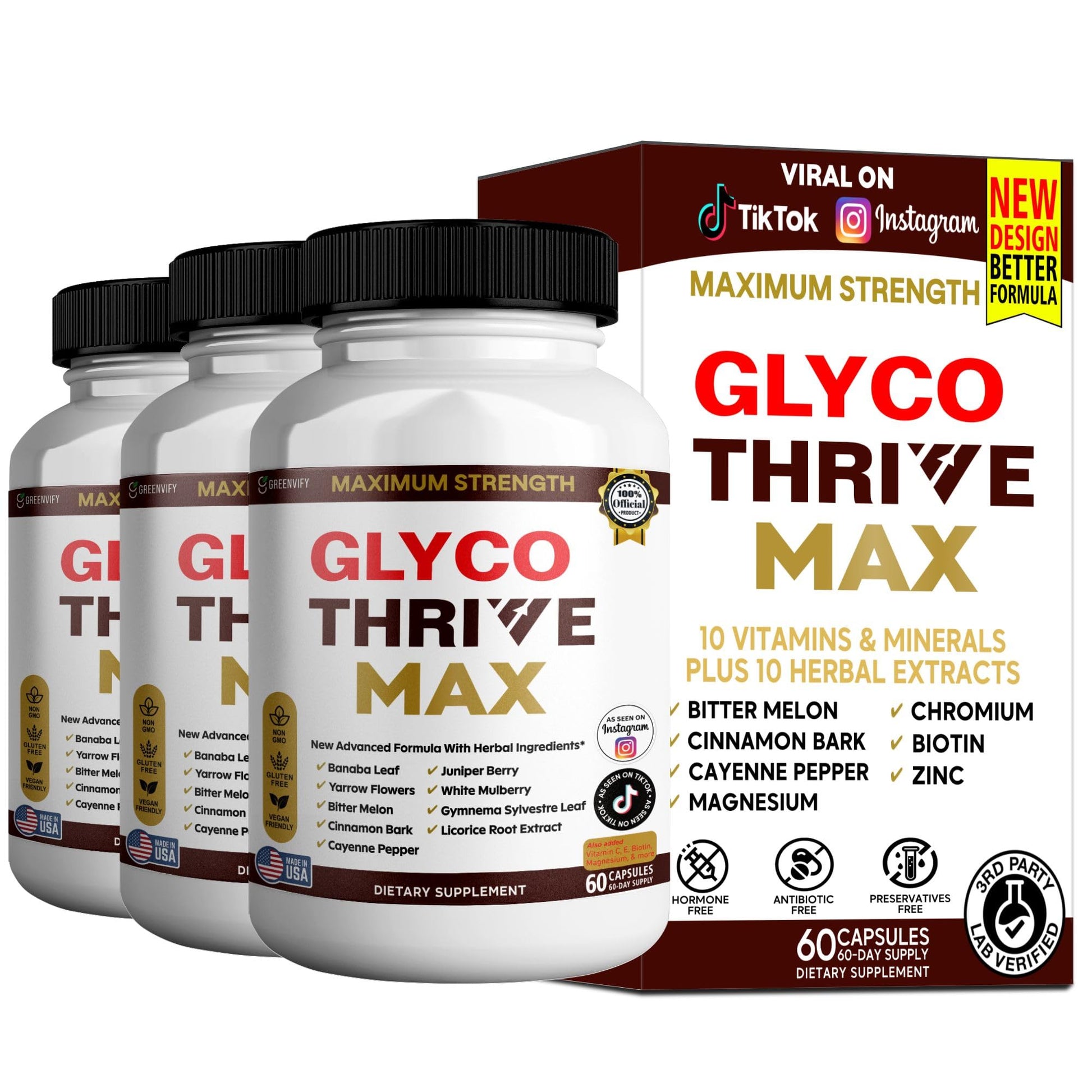 GREENVIFY Glyco Thrive Max Capsule, 60 Count
