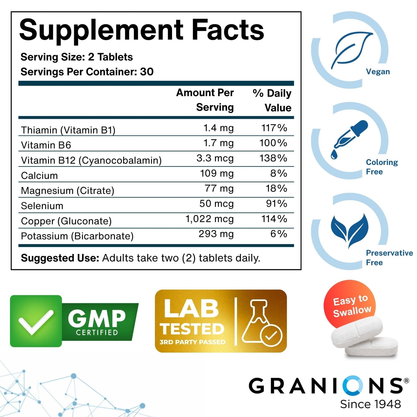 Granions Muscle Relaxer Pills Complex Capsule 30 Count
