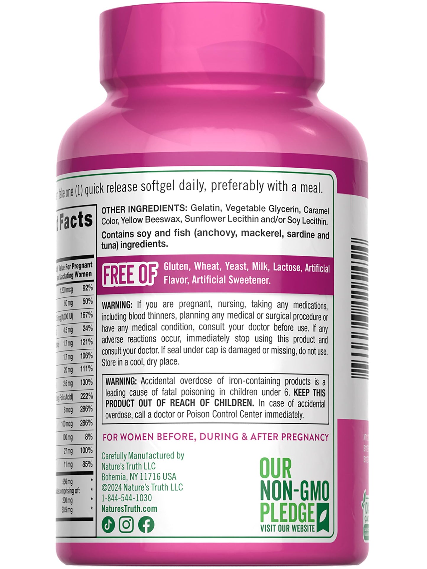 Nature's Truth Prenatal Vitamin for Women Softgels 120