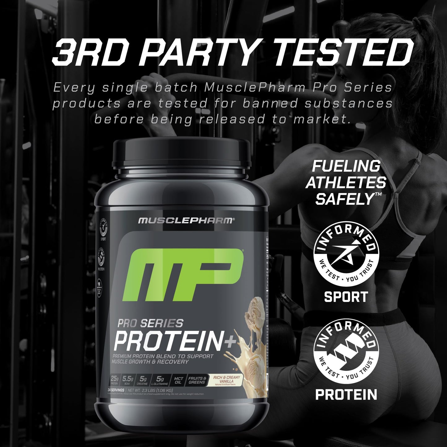 Muscle Pharm Pro Series Protein+ Creamy Vanilla Protein Powder 32 Servings