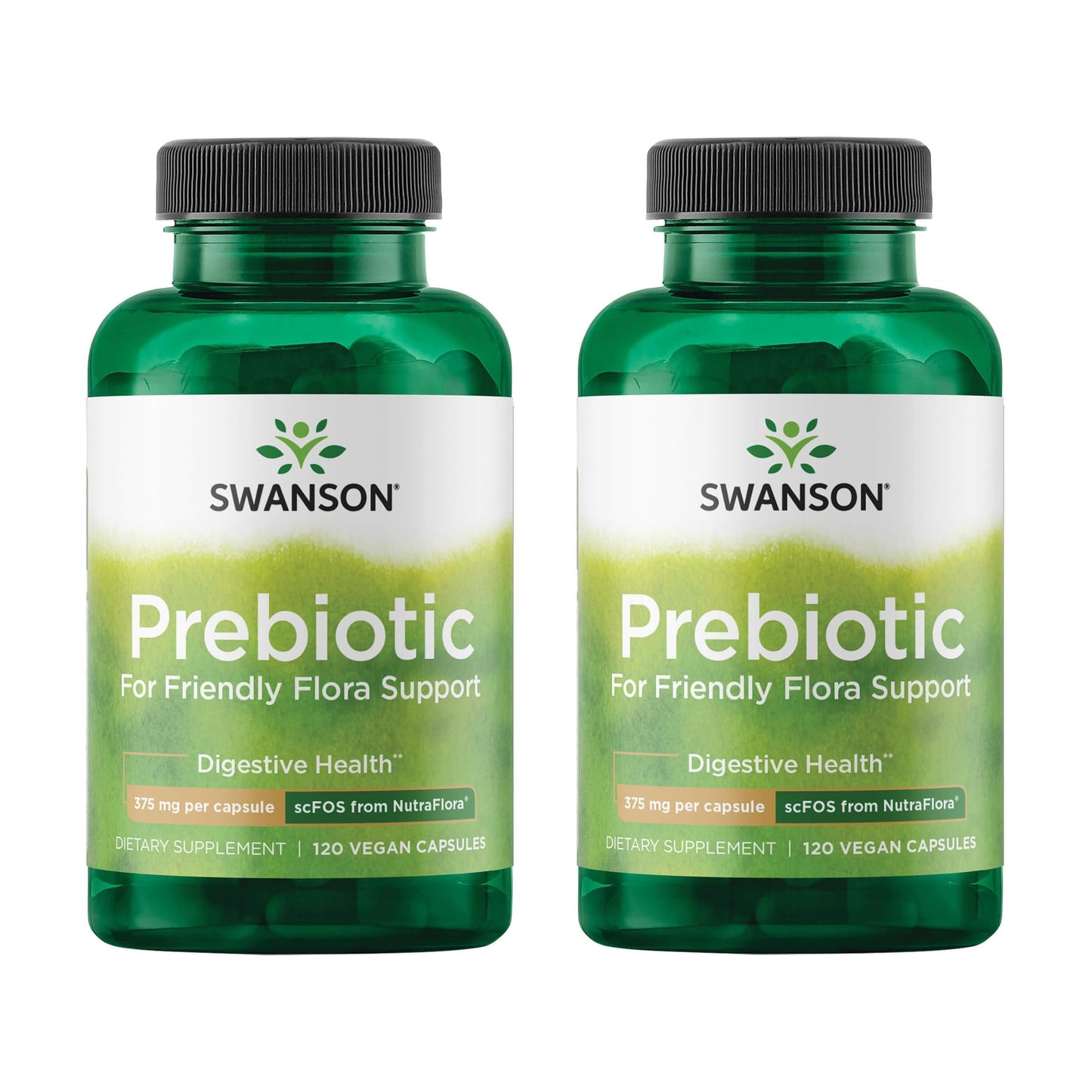 Swanson Prebiotic Fiber with NutraFlora FOS Capsules, 240 Count