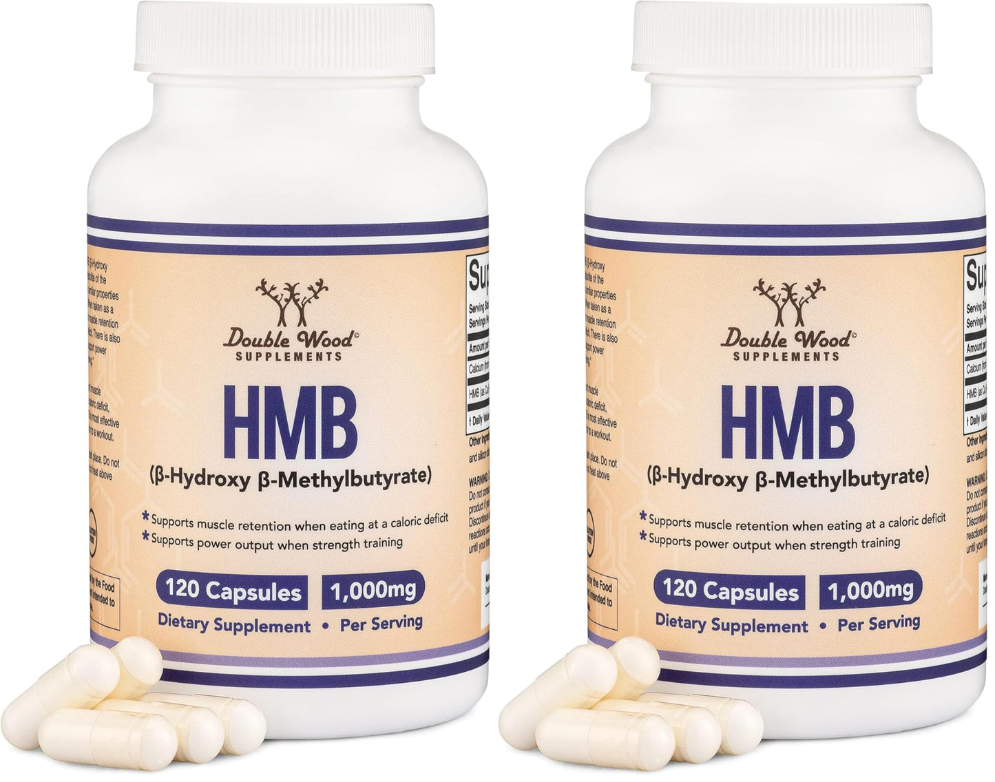 Double Wood Supplements HMB Supplement, 240 Capsules