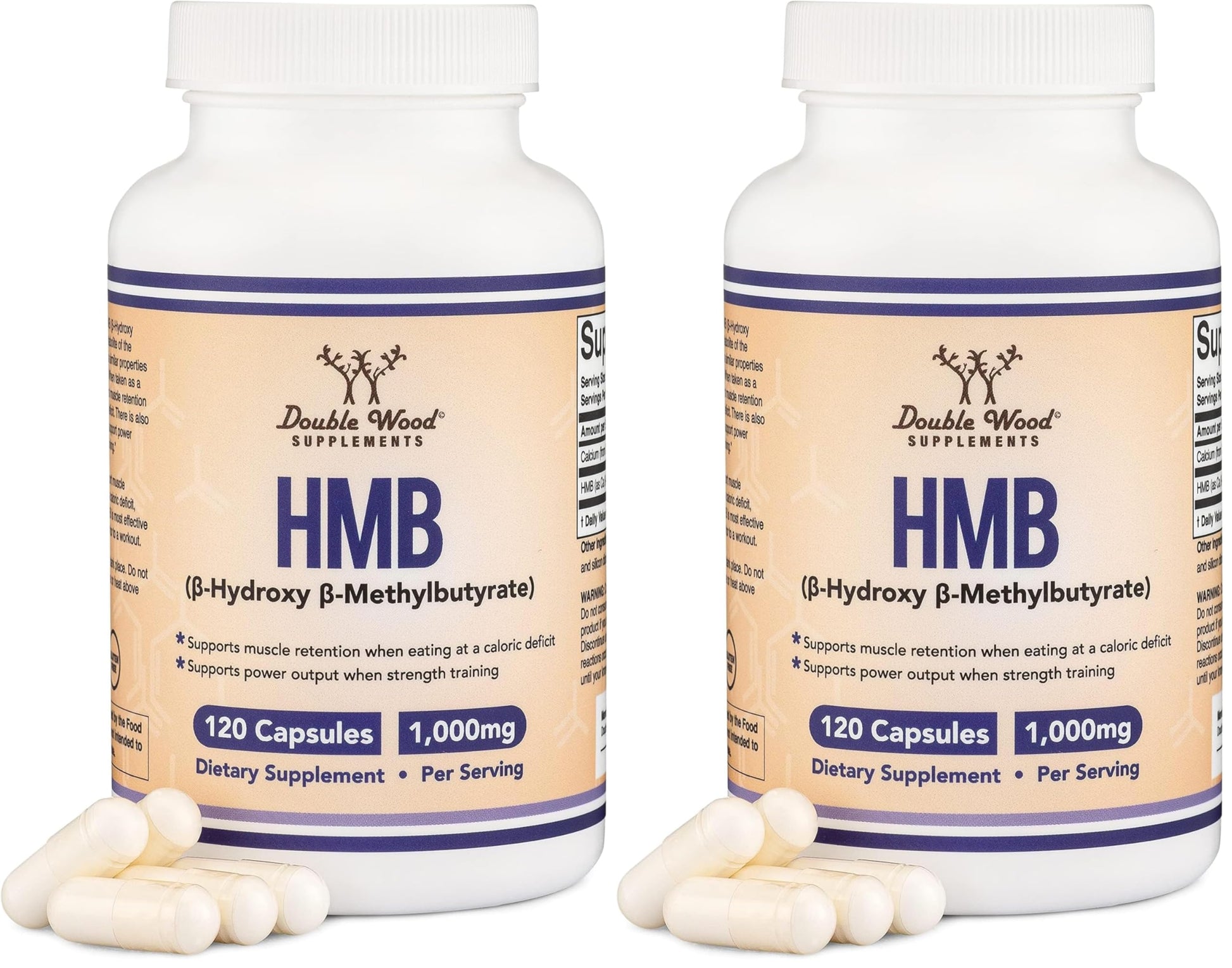 Double Wood Supplements HMB Supplement, 240 Capsules