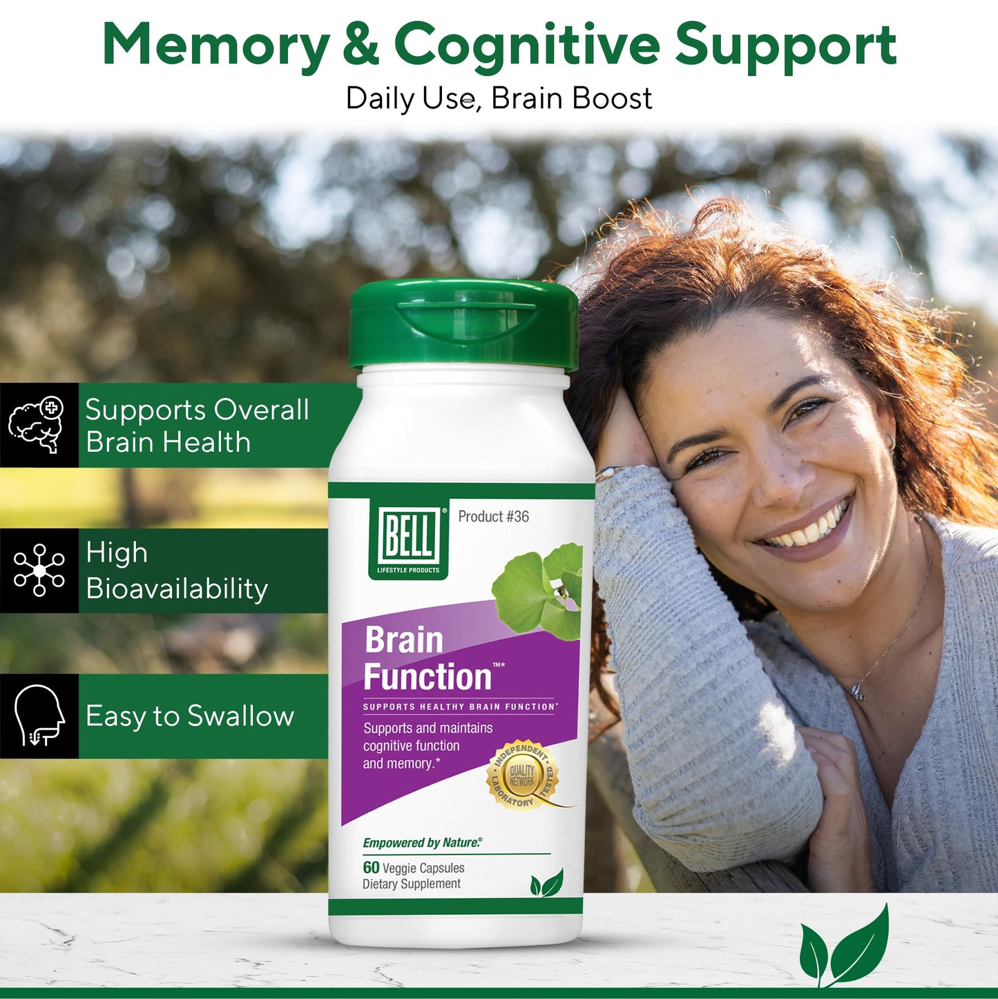 Bell Brain Function Lifestyle Capsules, 60 Count