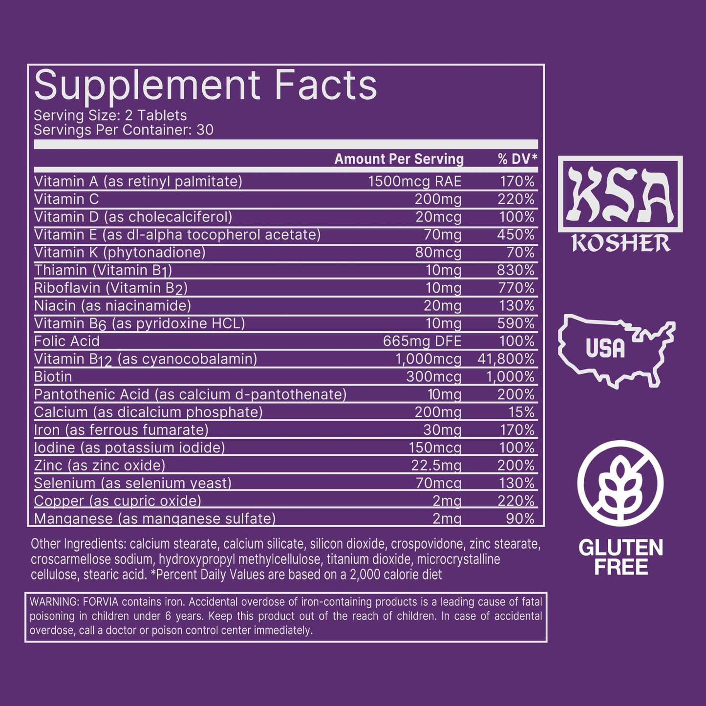 Forvia Multivitamin for IBD Chewable 60 Count