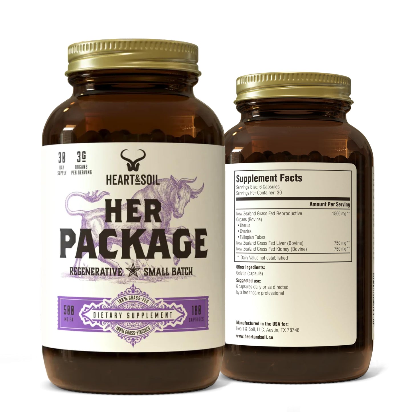 HEART & SOIL Her Package Supplement Capsules 180