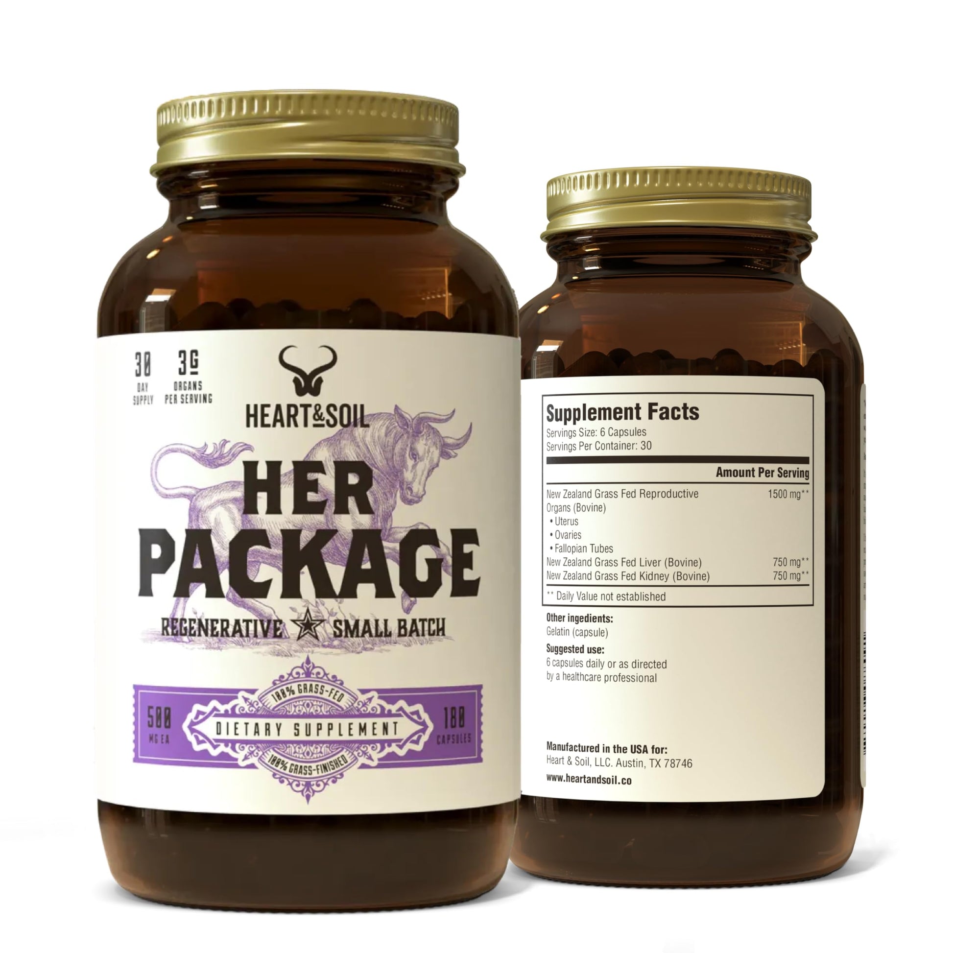 HEART & SOIL Her Package Supplement Capsules 180