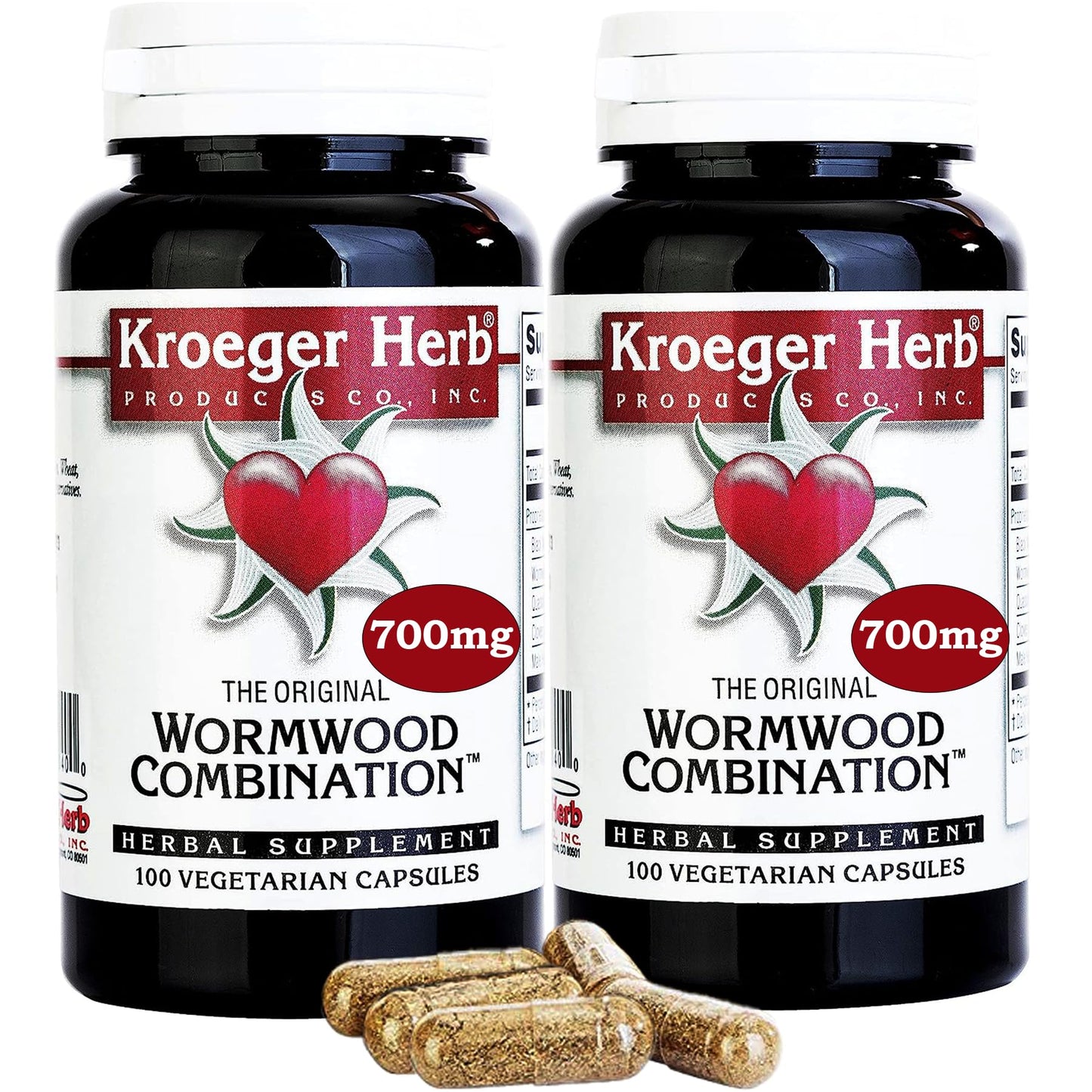 Kroeger Herb Products Worm Wood Detox Cleanse Capsules, 200 Capsules