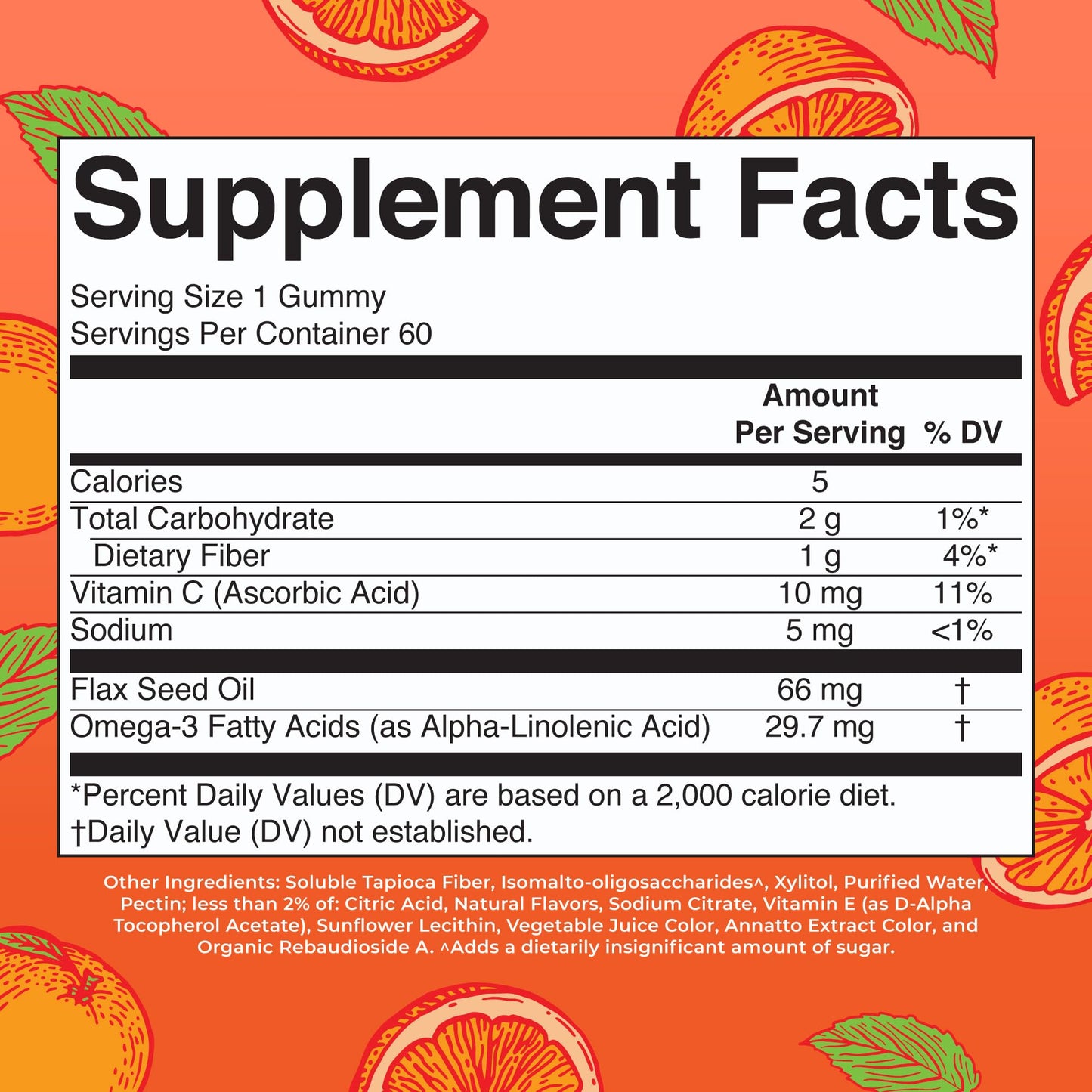 MARYRUTH'S Vegan Omega 3 Gummies for Adults Gummy, 60 Count