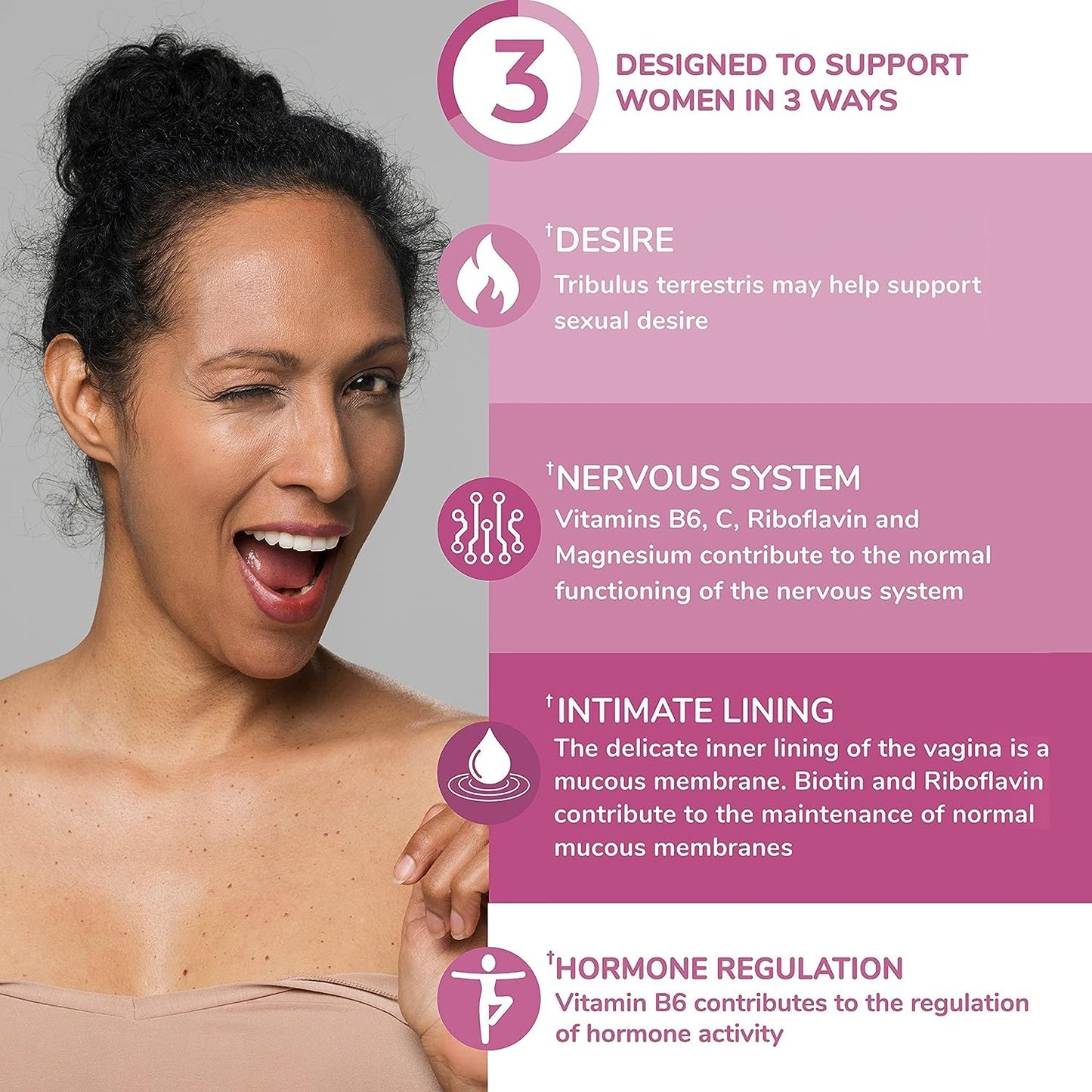 Health and Her Intimacy+ Multi-Nutrient Supplement Support for Women, Capsule, 60 Count