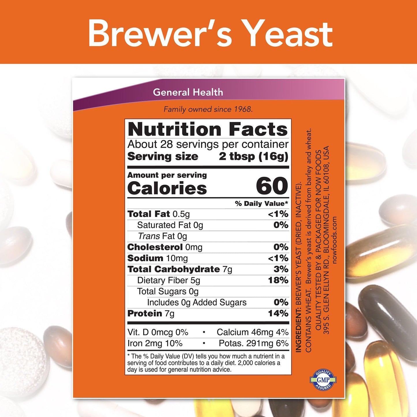 NOW Foods Debittered Yeast Powder 16 oz