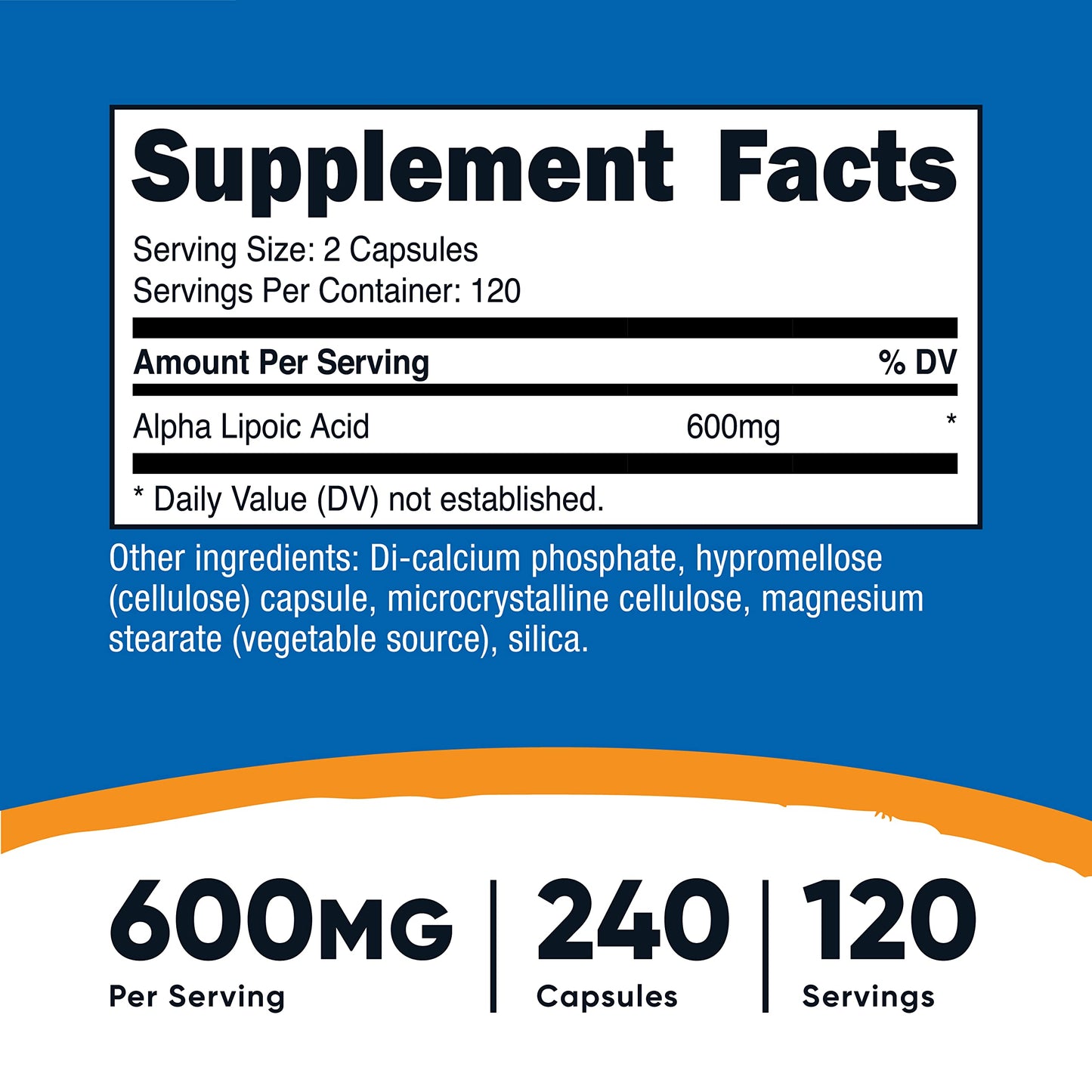 Nutricost Alpha Lipoic Acid 600mg Vegetarian Capsules, 720 Capsules