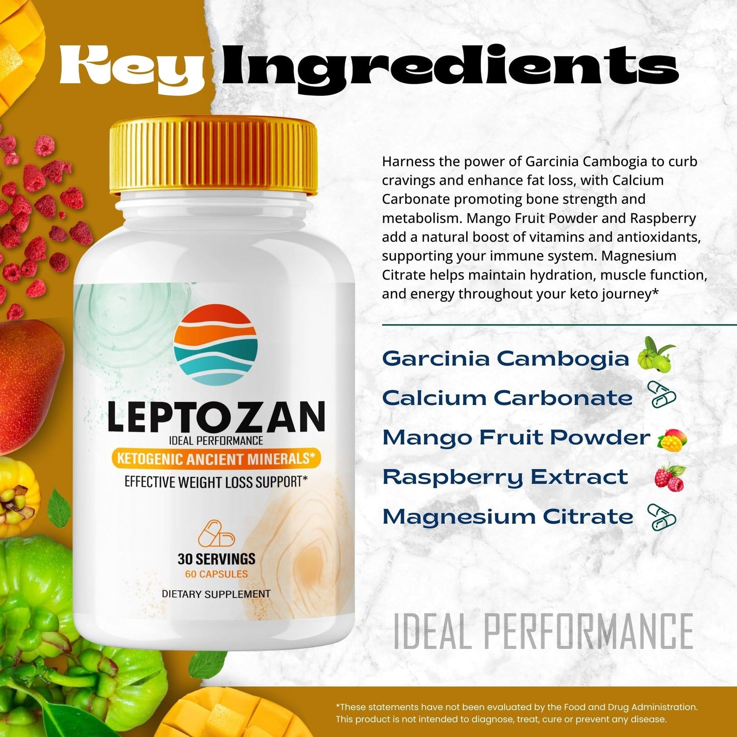 IDEAL PERFORMANCE Leptozan Capsules, 3 Capsules