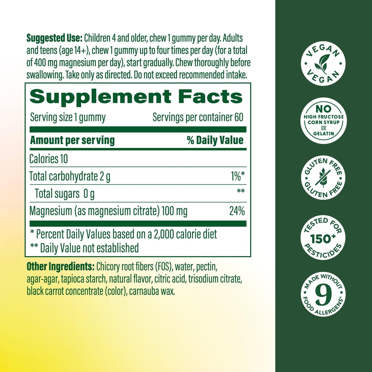 MegaFood Magnesium Citrate Gummies Sleep Support Raspberry, 60 Gummies