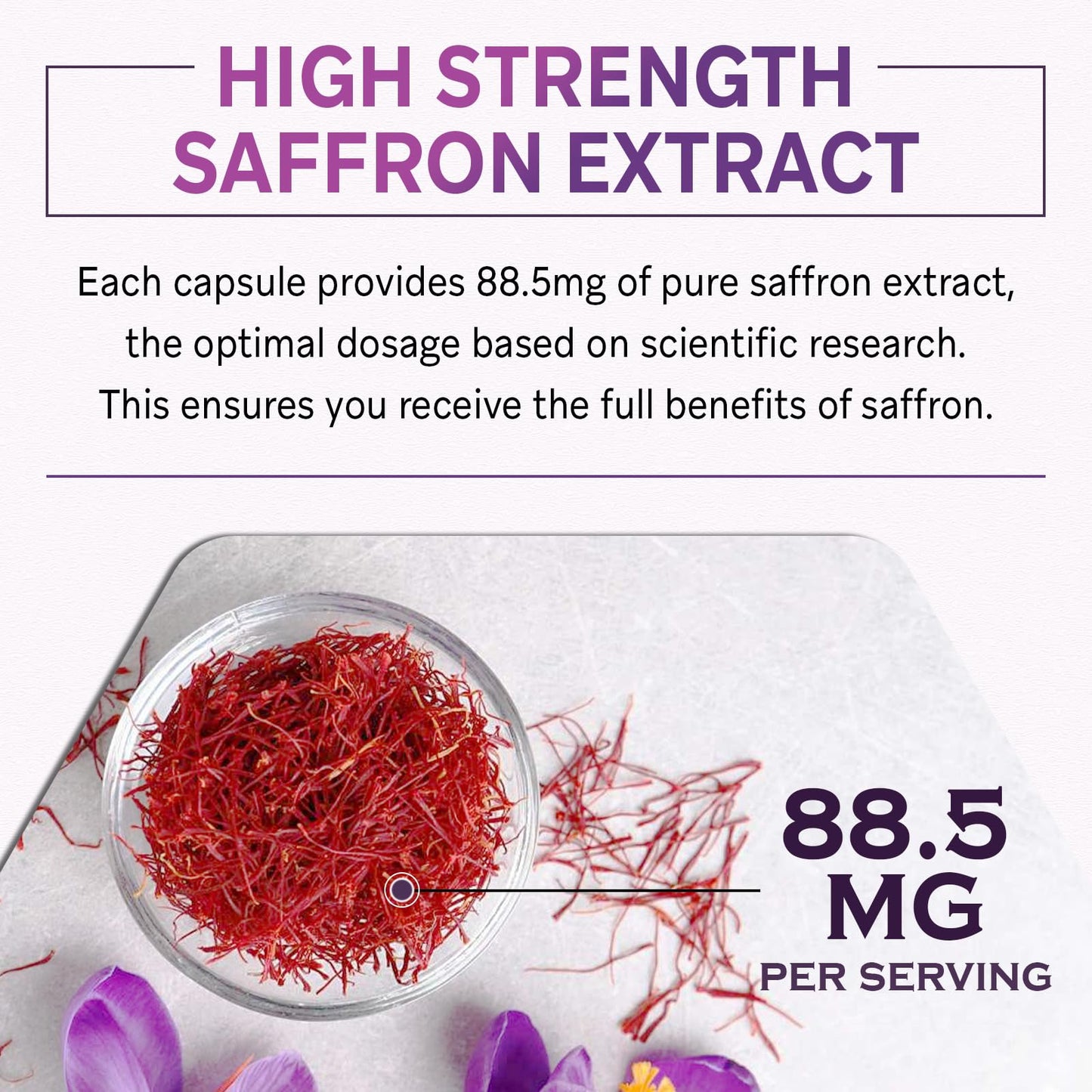 Ulmubra Liposomal Saffron Capsules 88.5 mg, Maximum Absorption, 100% Pure Saffron Extract, 60 Vegan Capsules