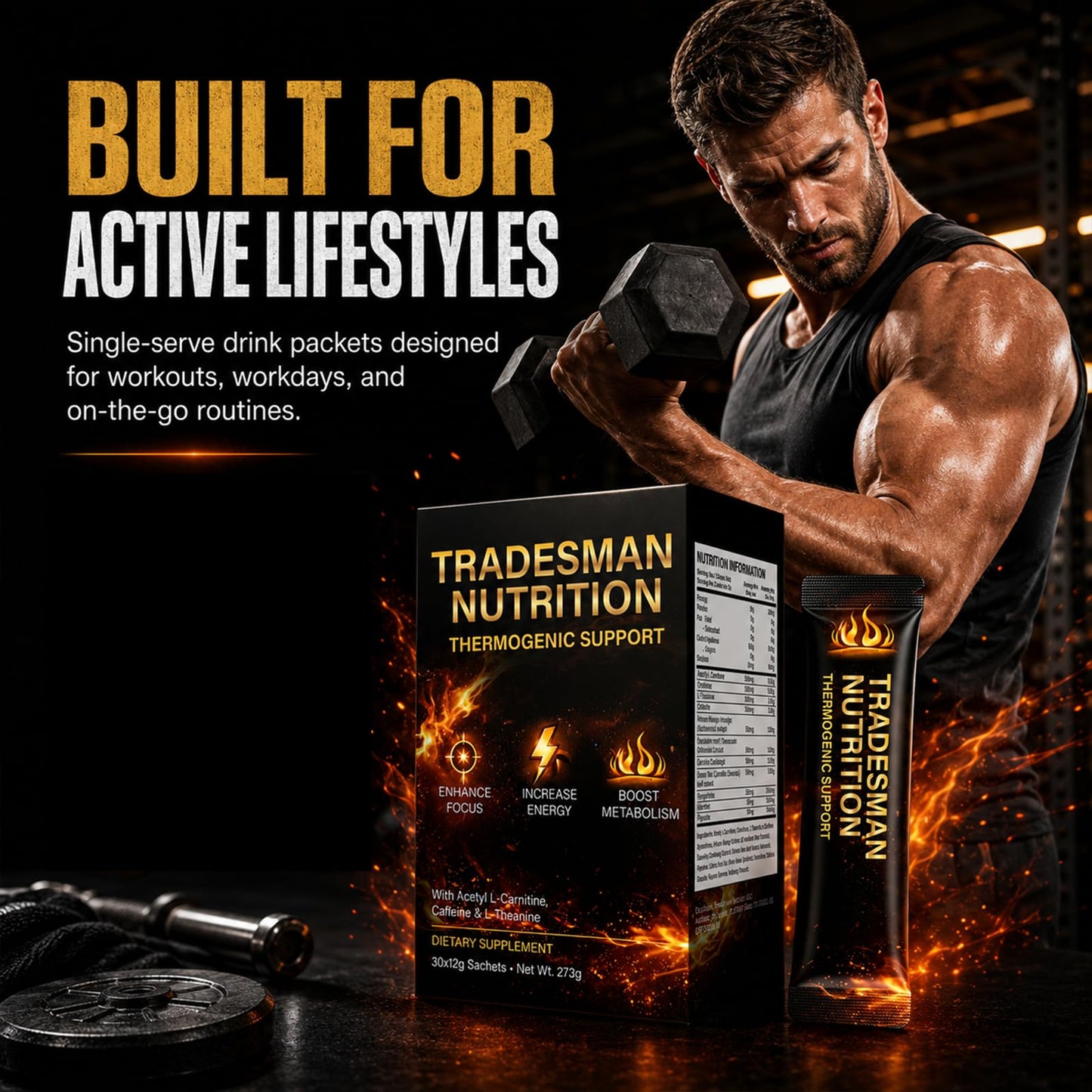 TRADESMAN NUTRITION Shred Energy Drink Powder, 1 Pack
