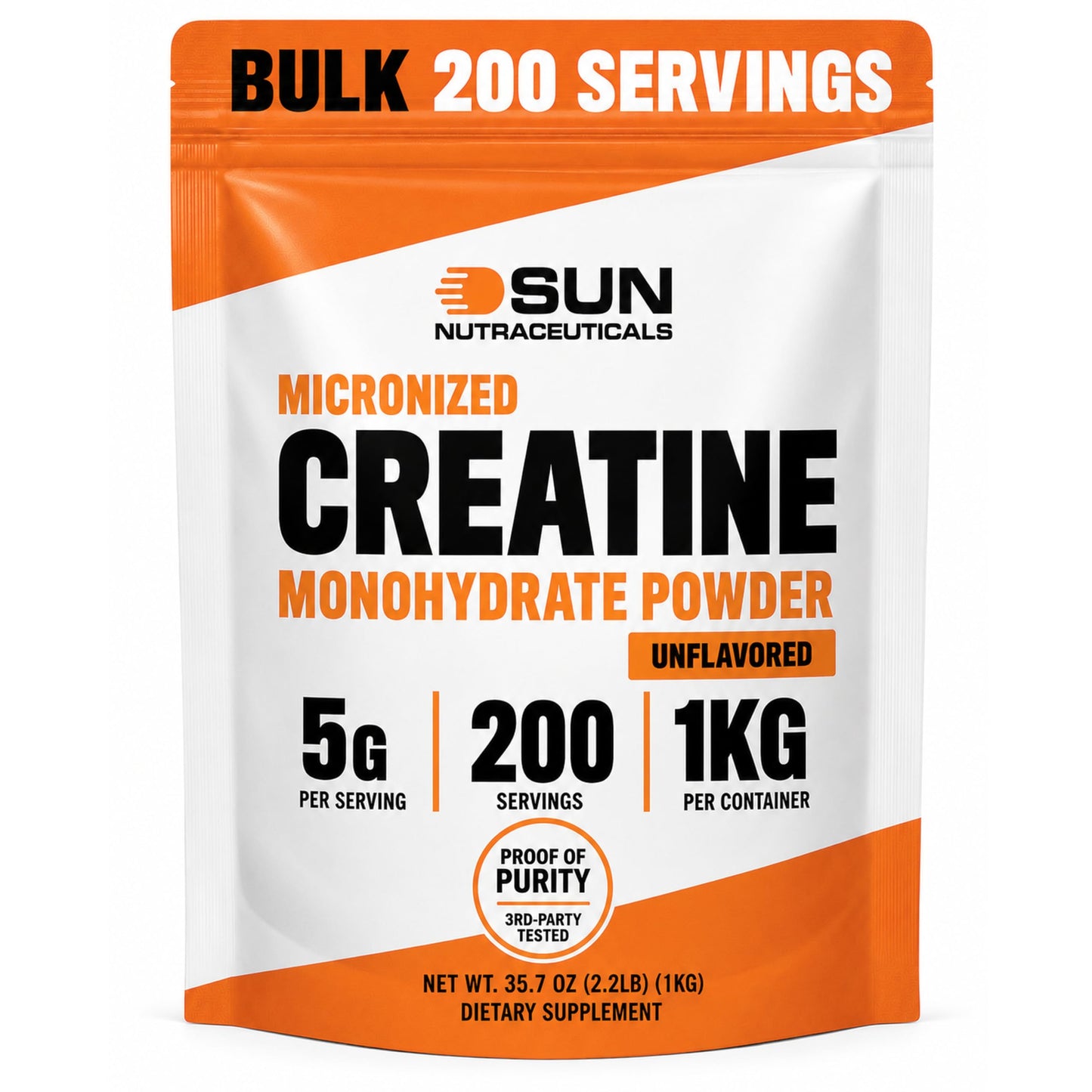 Sun Nutraceuticals Micronized Creatine Monohydrate Powder 35.7 oz