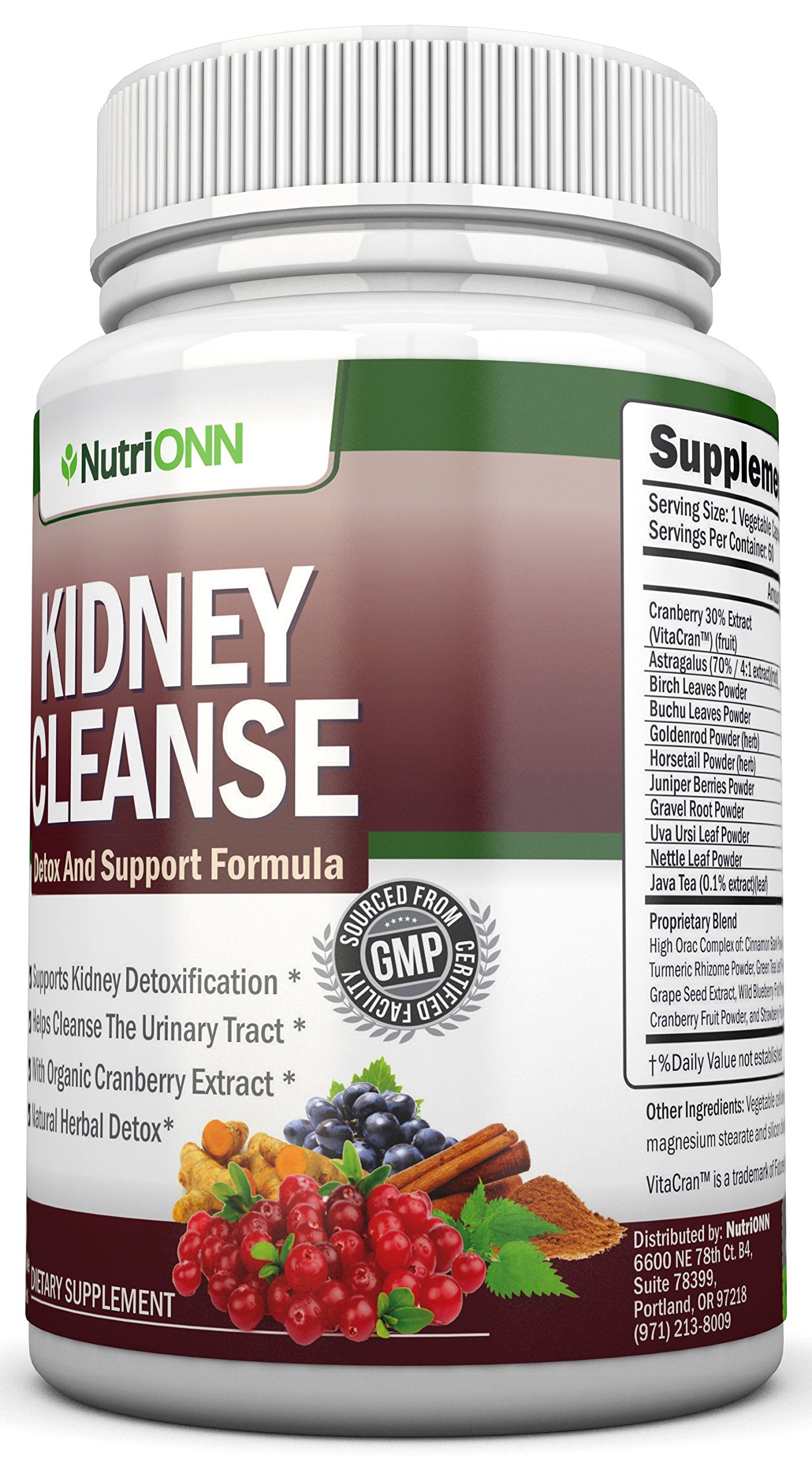 NutriONN Kidney Cleanse Capsules 60 Count