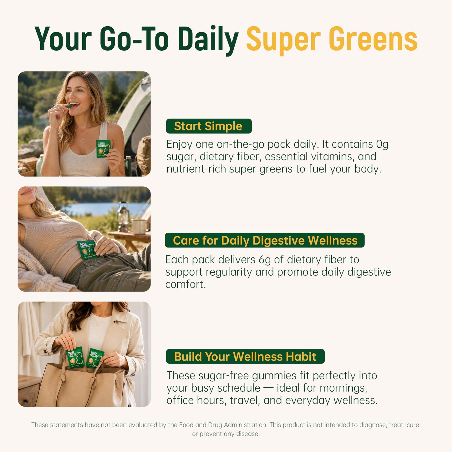 NEWELLME Daily Super Greens Gummies 84 Gummies