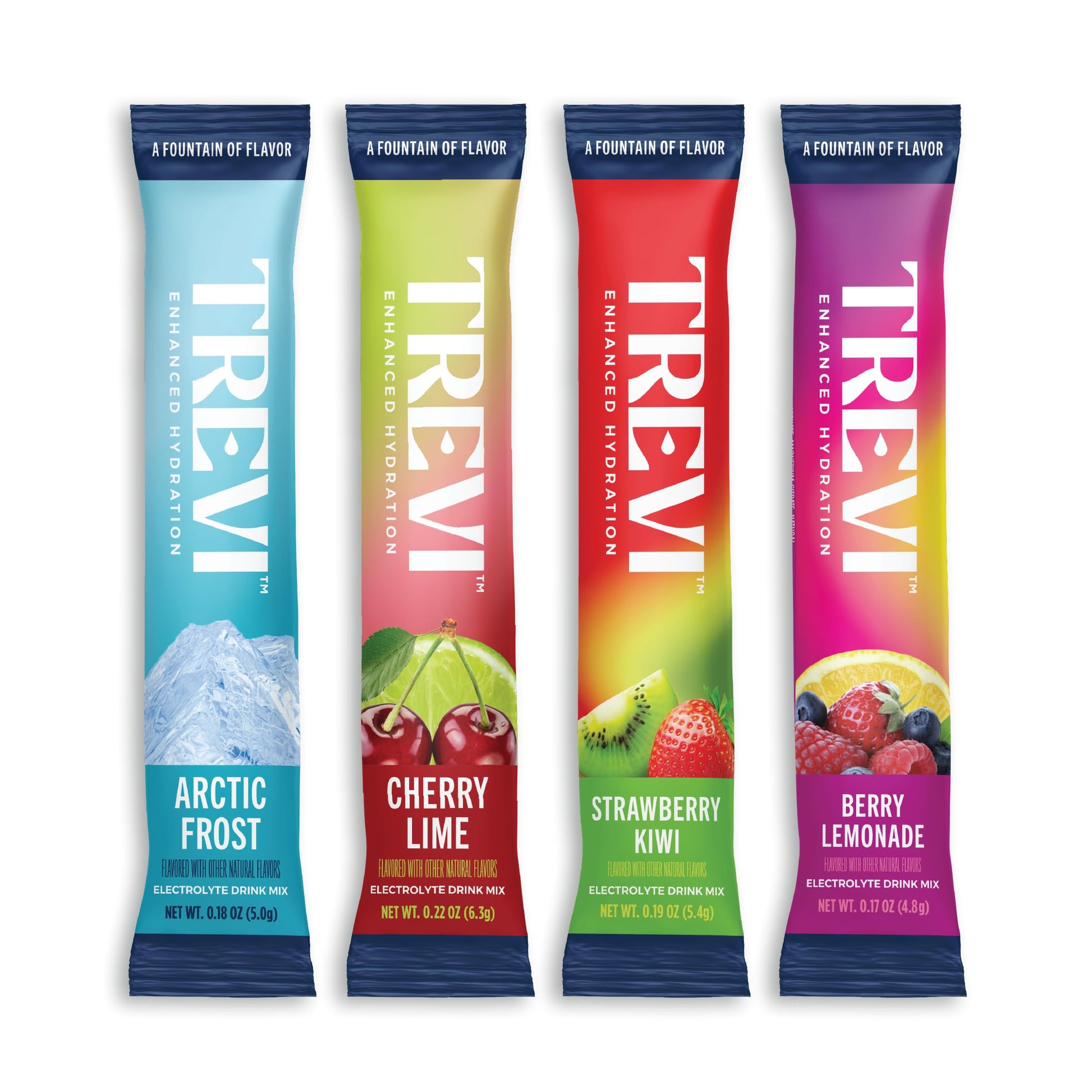 TREVI Electrolytes Powder Packets Sugar Free Hydration Favorites 28 Count