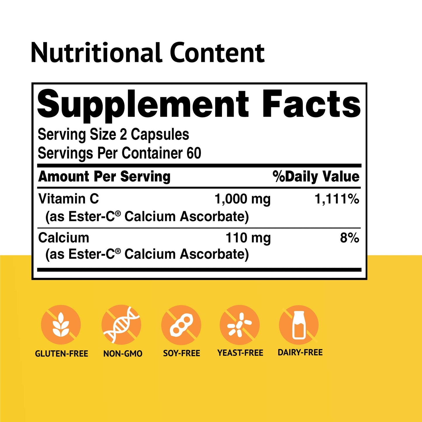 American Health Ester-C 500mg Capsule, 120 Count