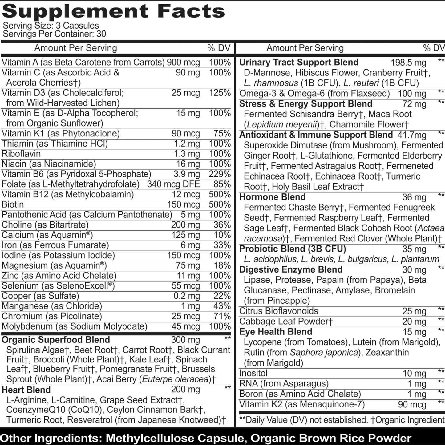 MoxyVites Methylated Multivitamin for Women With Iron 90 Capsules