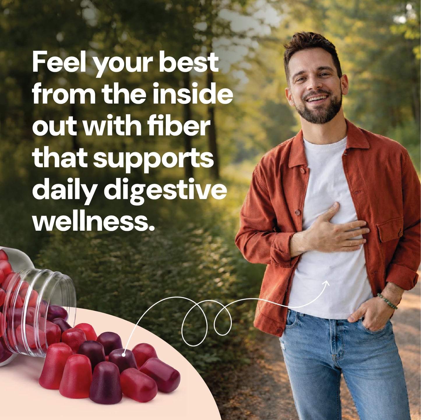 YUM-V'S Prebiotic Fiber Gummies for Adults & Kids, Gummy, 90 Count