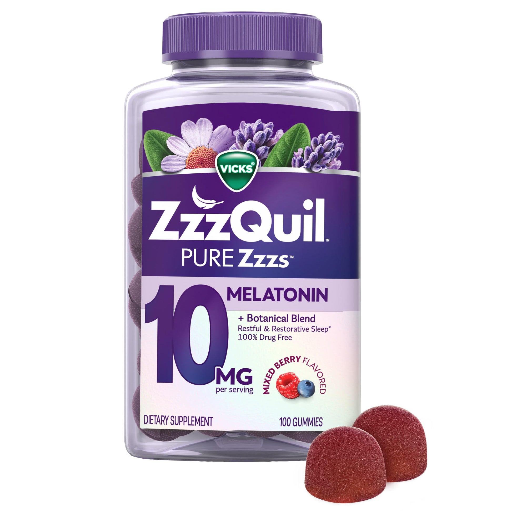 ZzzQuil Pure Zzzs Advanced Melatonin Gummies 100 Count