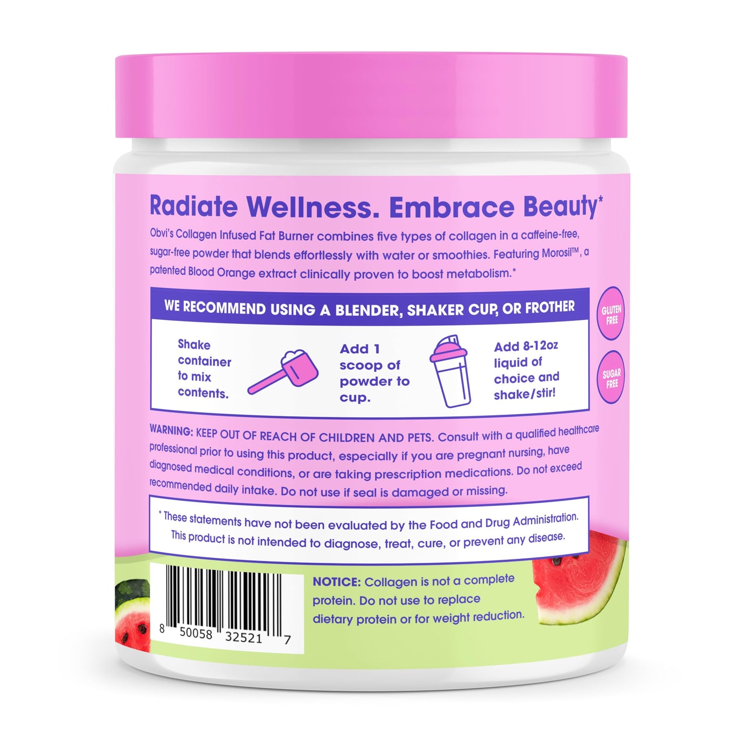 Obvi Collagenic Burn Powder 4.5 Ounce