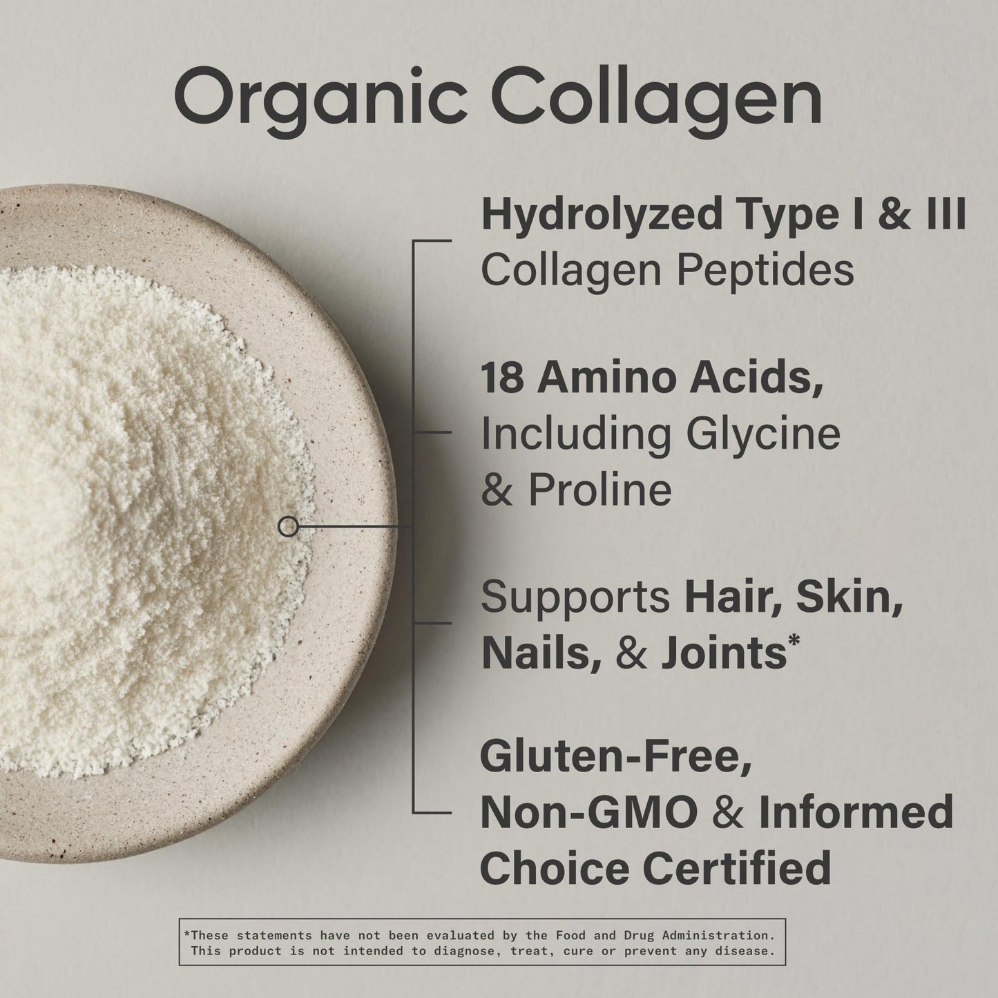 Sports Research Organic Collagen Peptides - Hydrolyzed Type I & III Collagen Protein Powder 10.58 Ounce